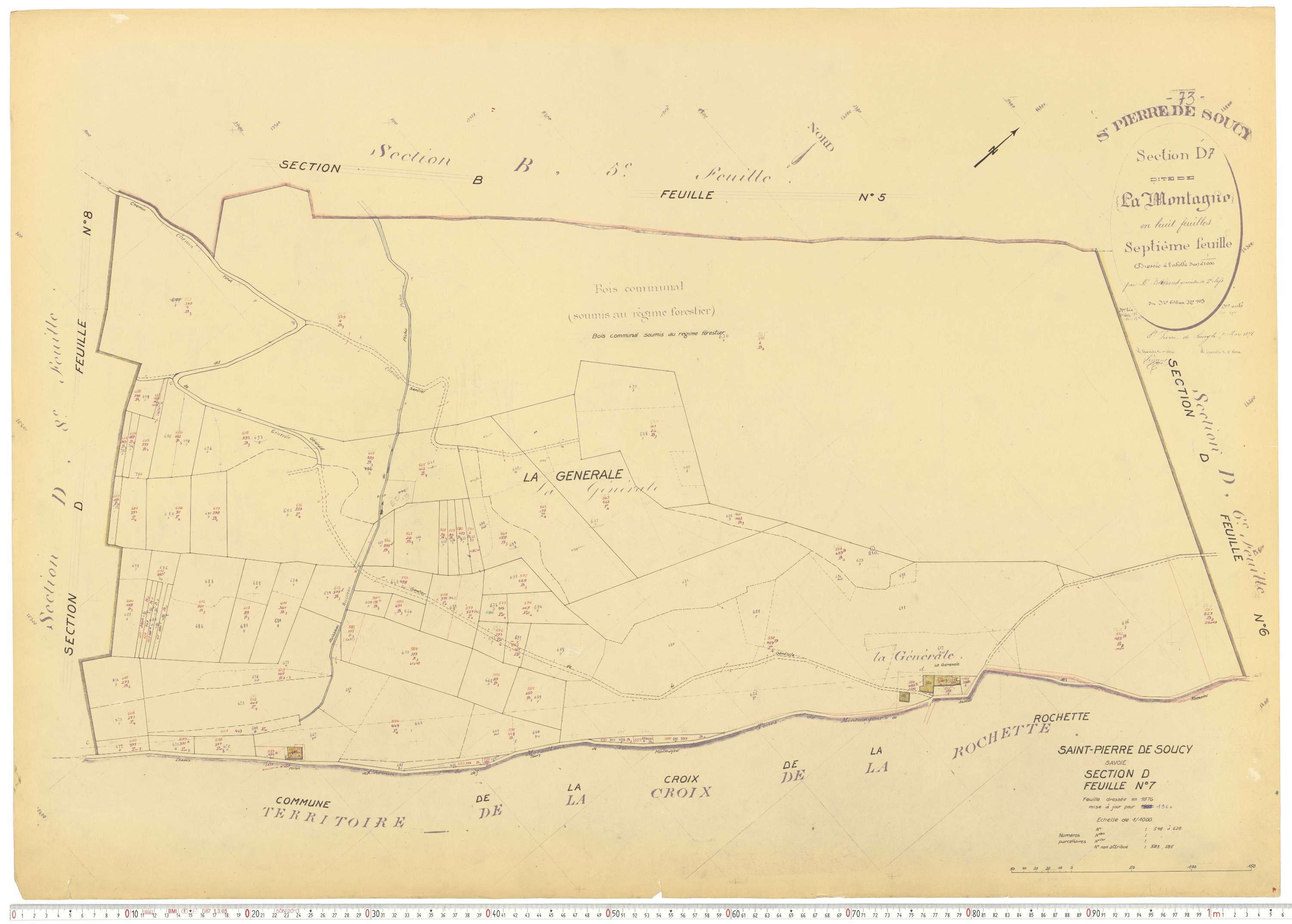 Saint-Pierre-de-Soucy - Cadastre rénové, version de travail (1960).