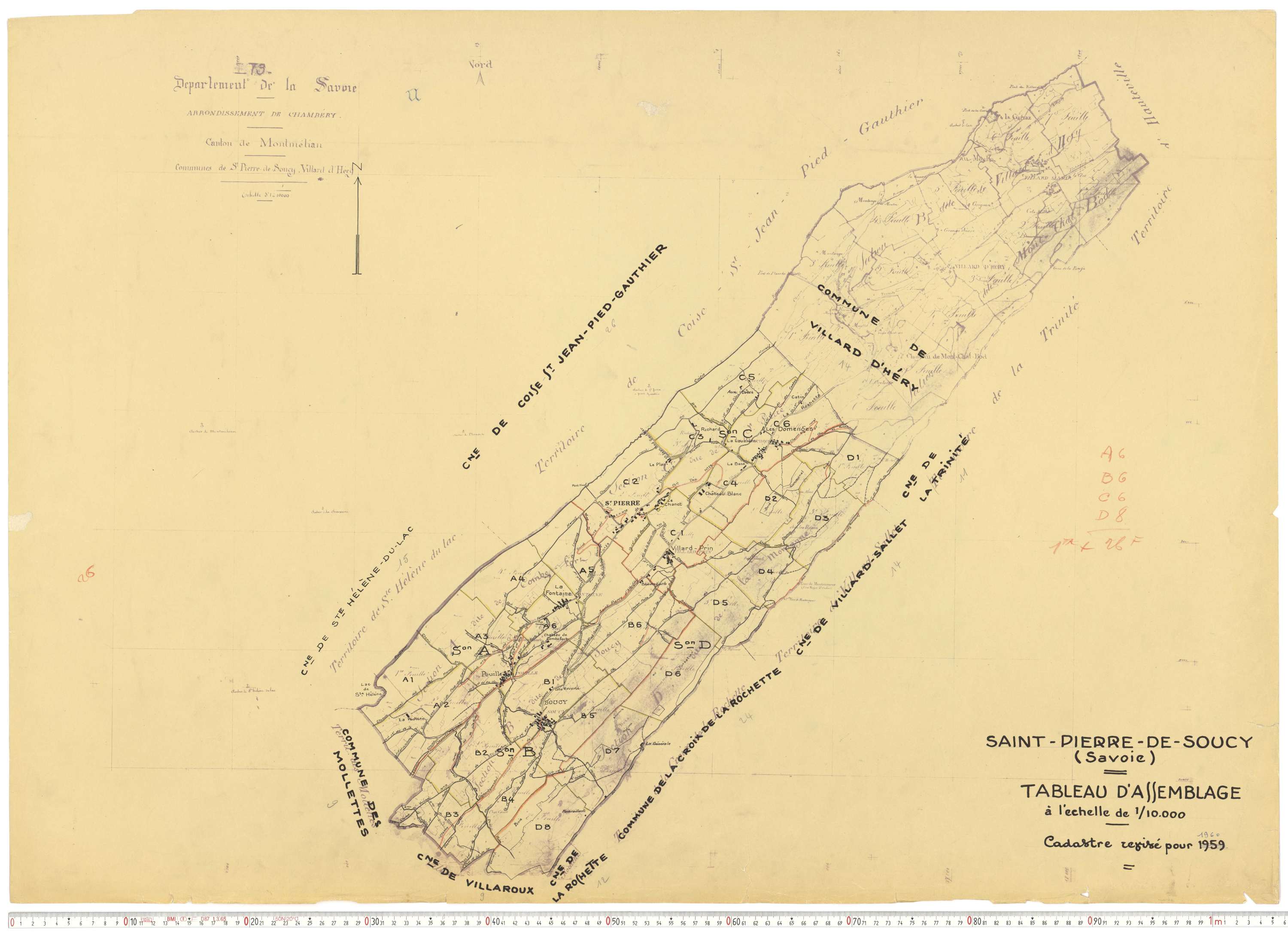 Saint-Pierre-de-Soucy - Cadastre rénové, version de travail (1960).