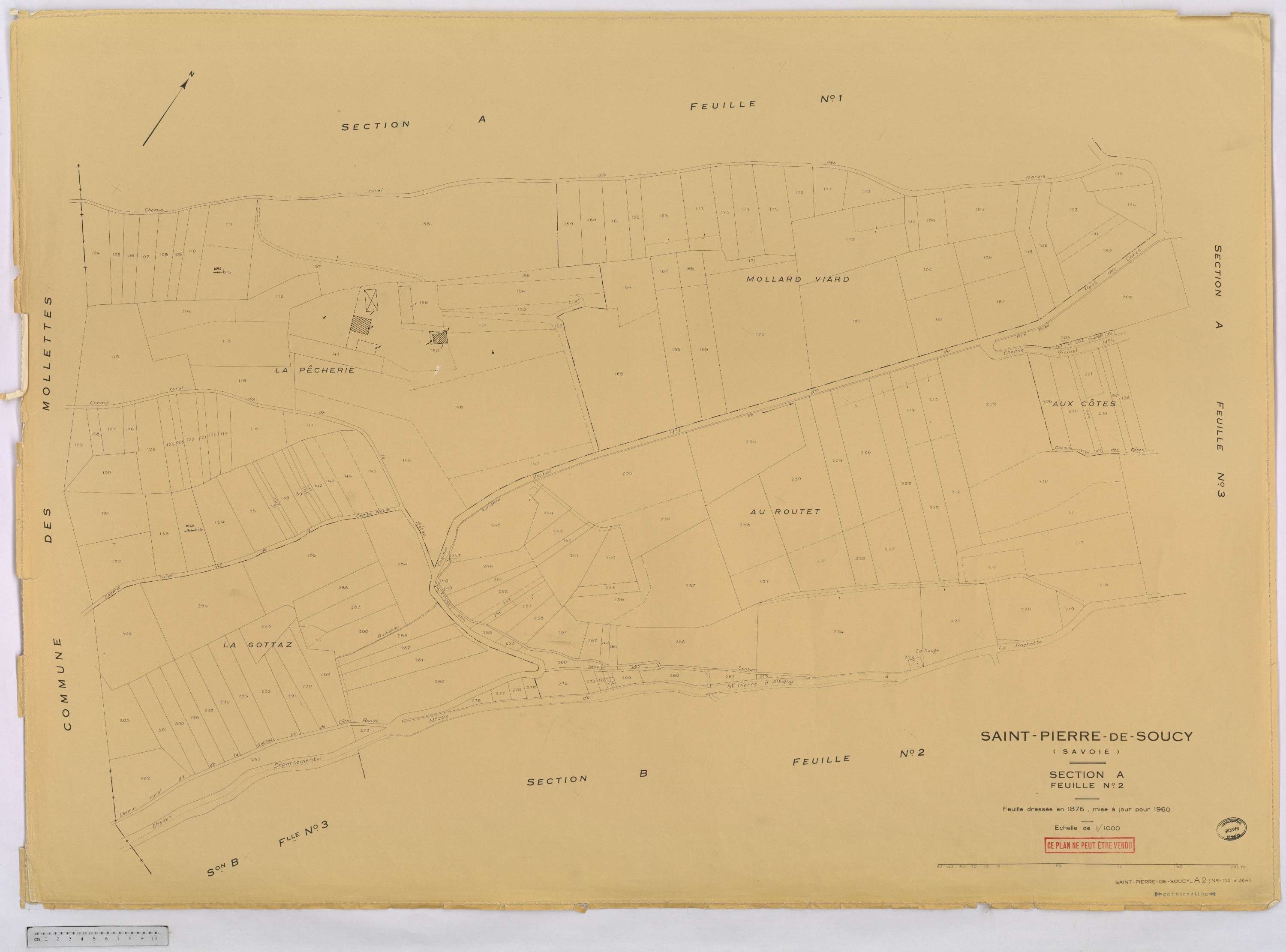 Saint-Pierre-de-Soucy - Cadastre rénové, version définitive (1960).