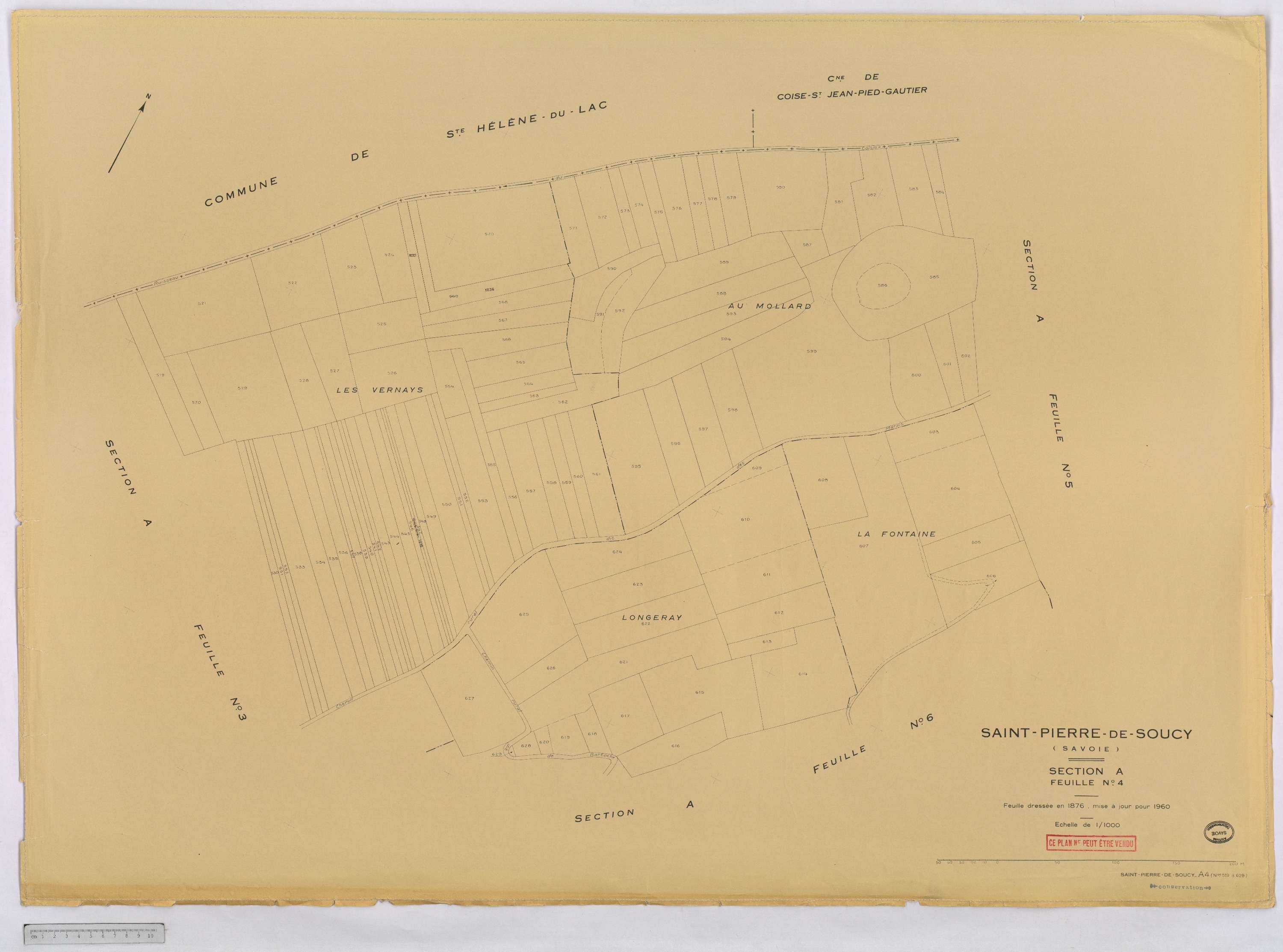 Saint-Pierre-de-Soucy - Cadastre rénové, version définitive (1960).
