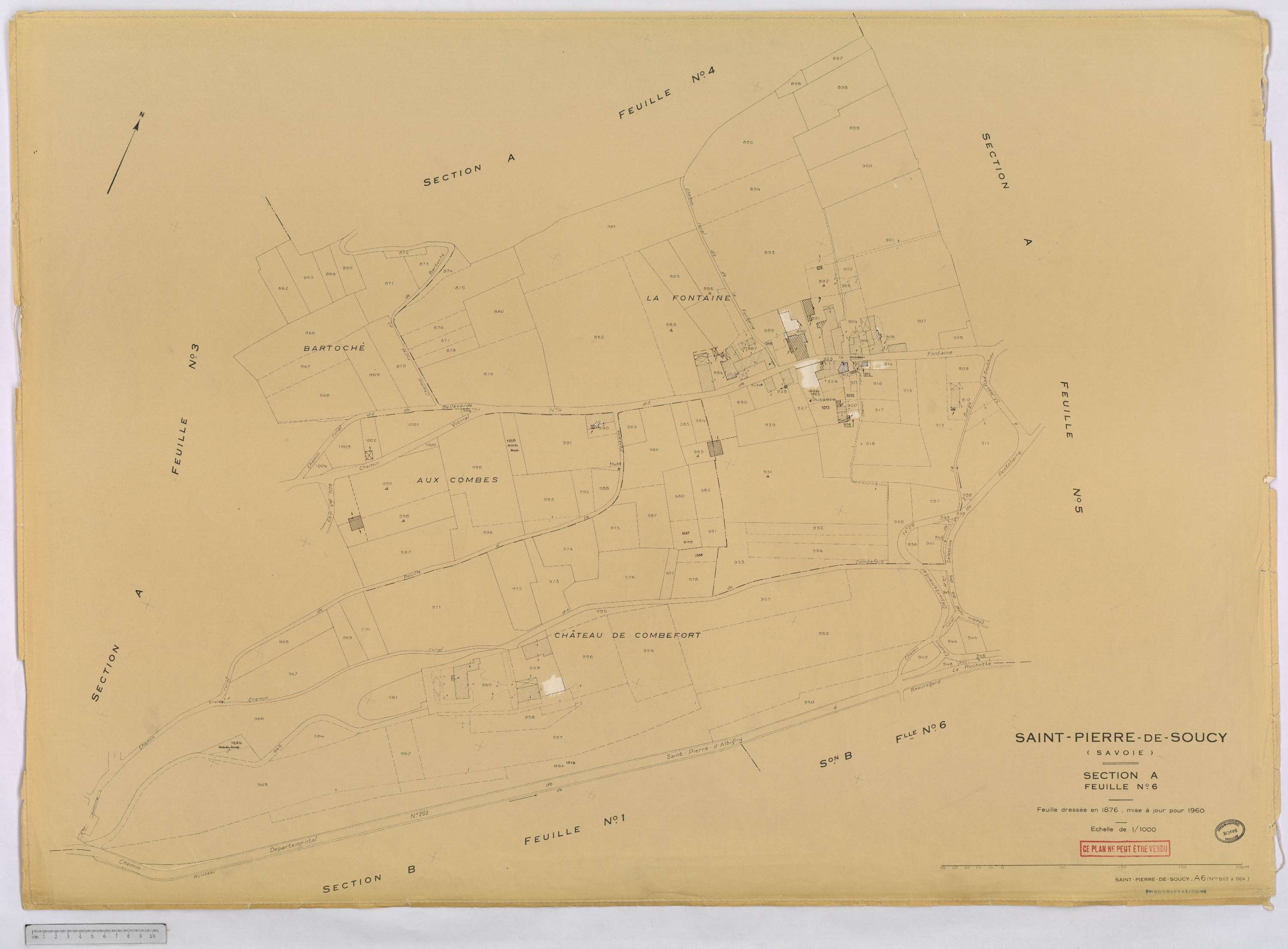 Saint-Pierre-de-Soucy - Cadastre rénové, version définitive (1960).