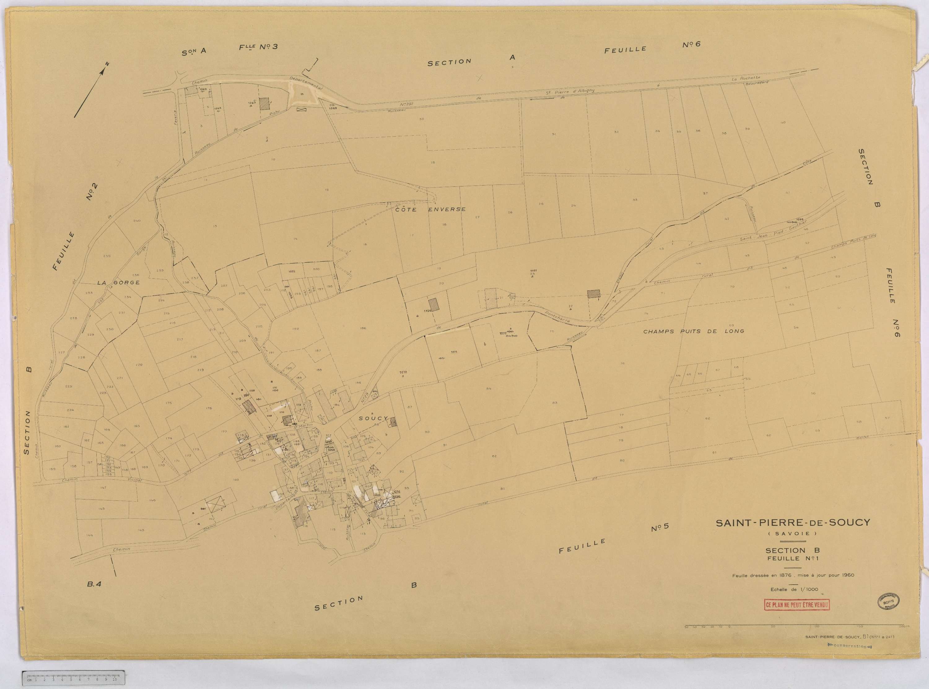 Saint-Pierre-de-Soucy - Cadastre rénové, version définitive (1960).