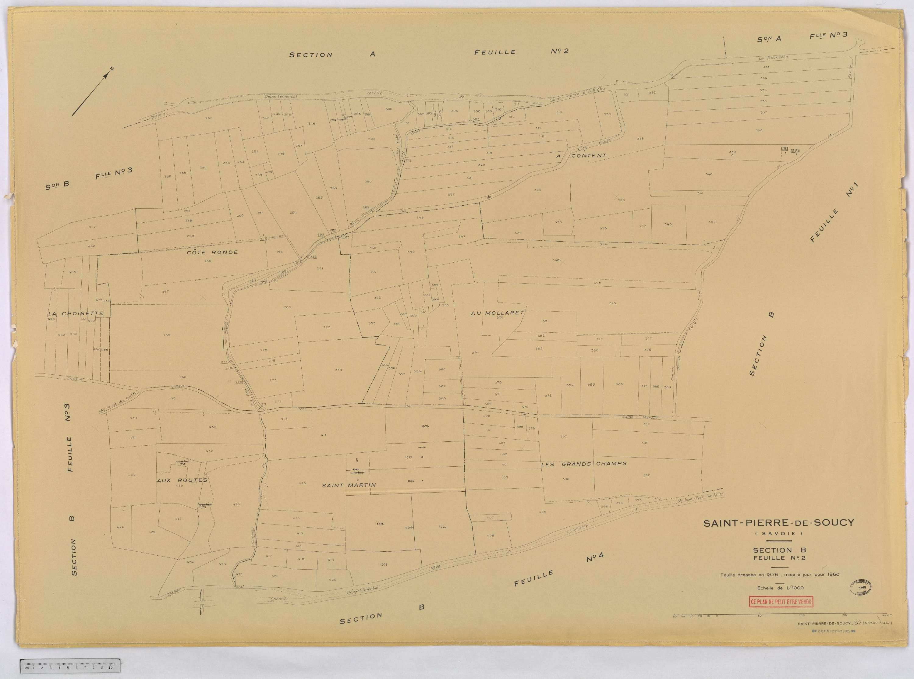 Saint-Pierre-de-Soucy - Cadastre rénové, version définitive (1960).