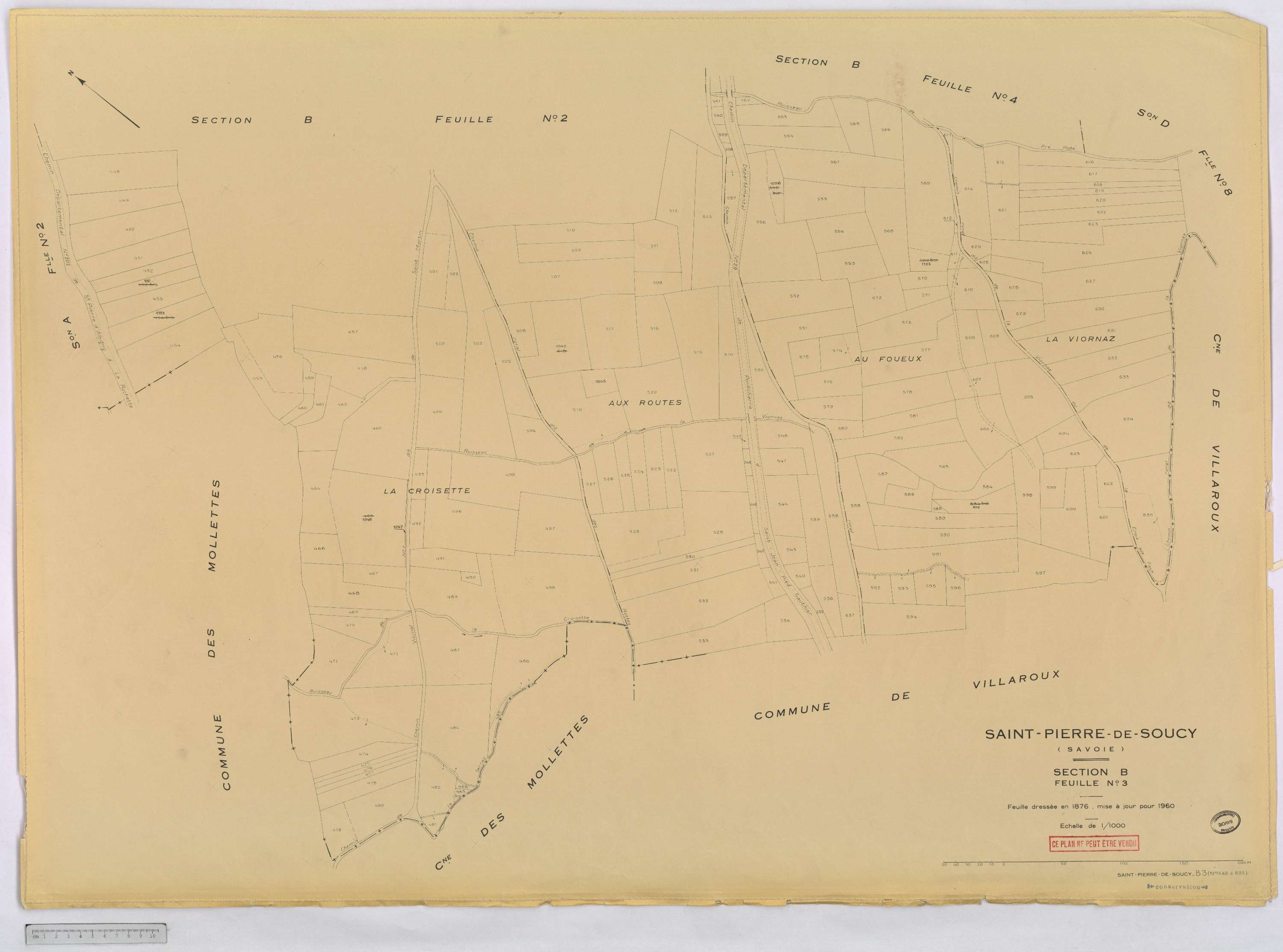 Saint-Pierre-de-Soucy - Cadastre rénové, version définitive (1960).