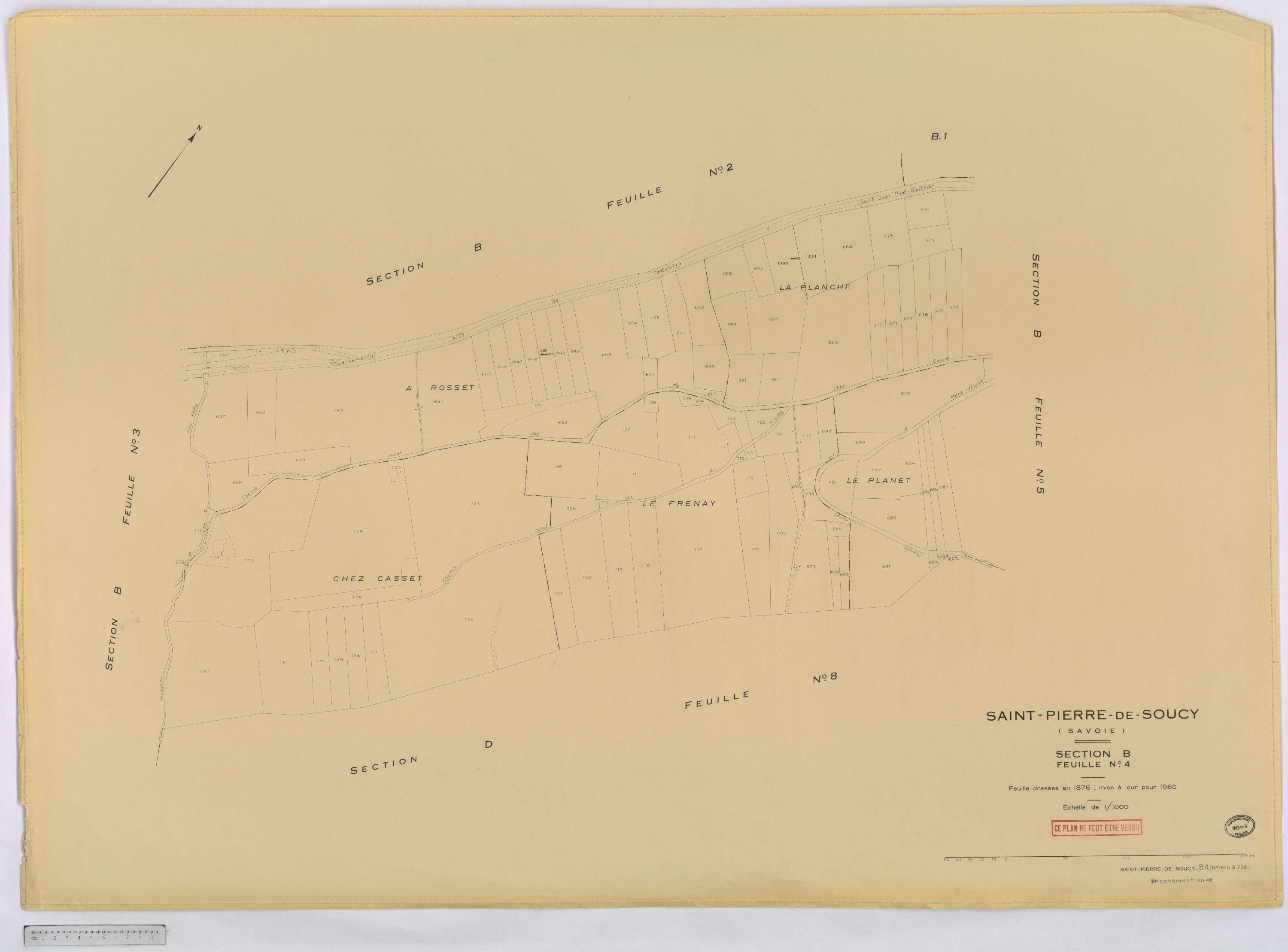 Saint-Pierre-de-Soucy - Cadastre rénové, version définitive (1960).