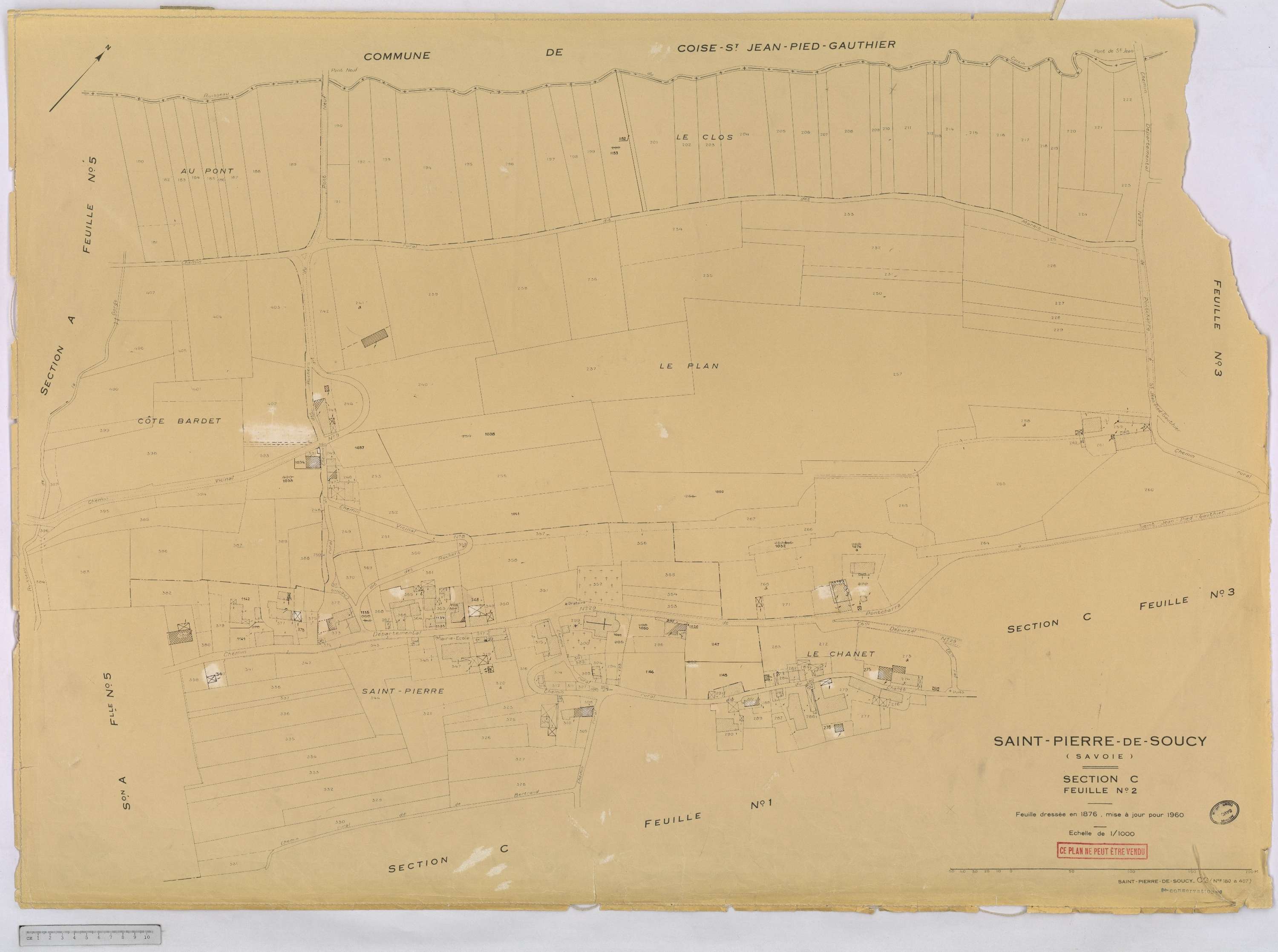 Saint-Pierre-de-Soucy - Cadastre rénové, version définitive (1960).