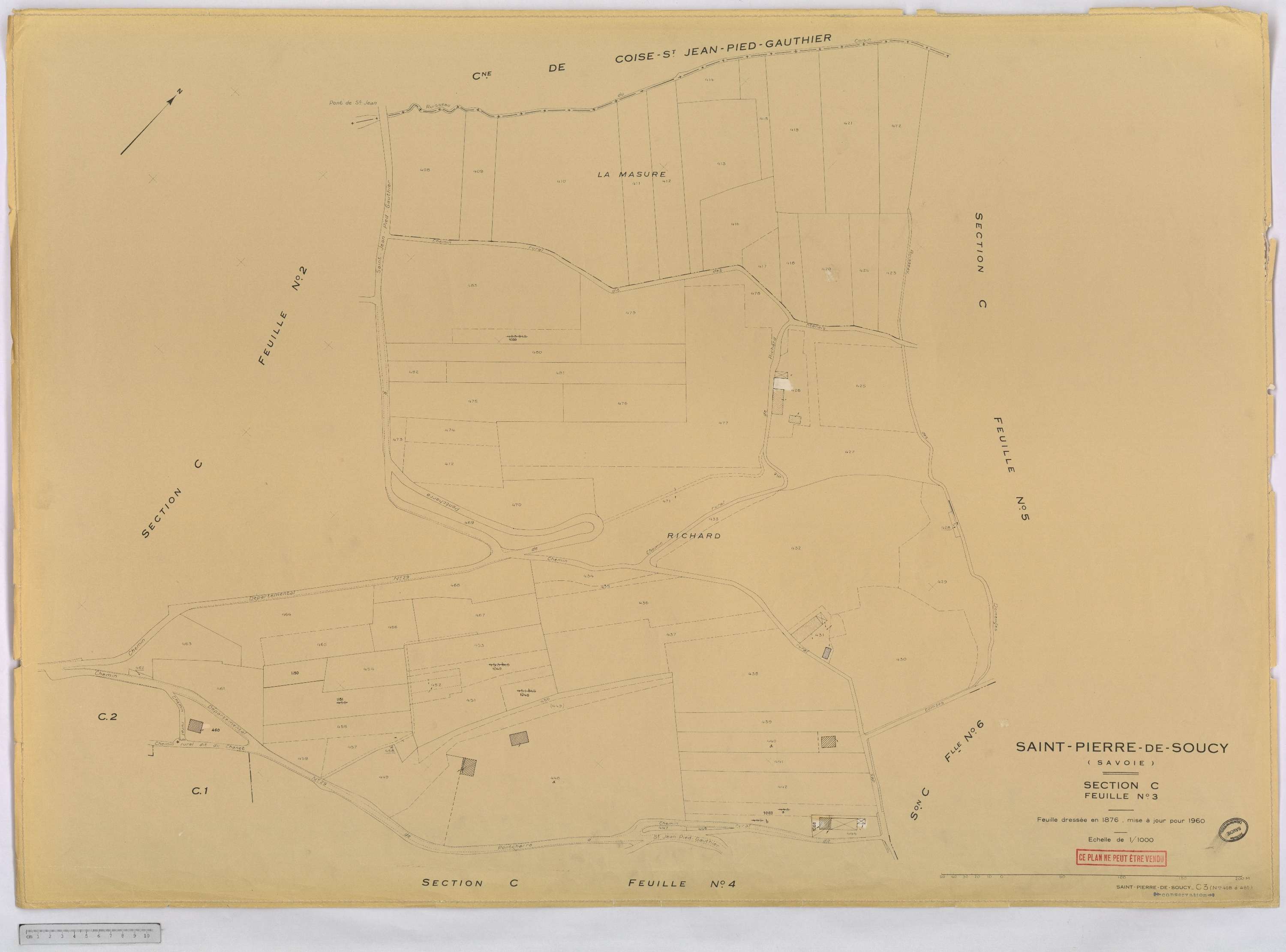 Saint-Pierre-de-Soucy - Cadastre rénové, version définitive (1960).