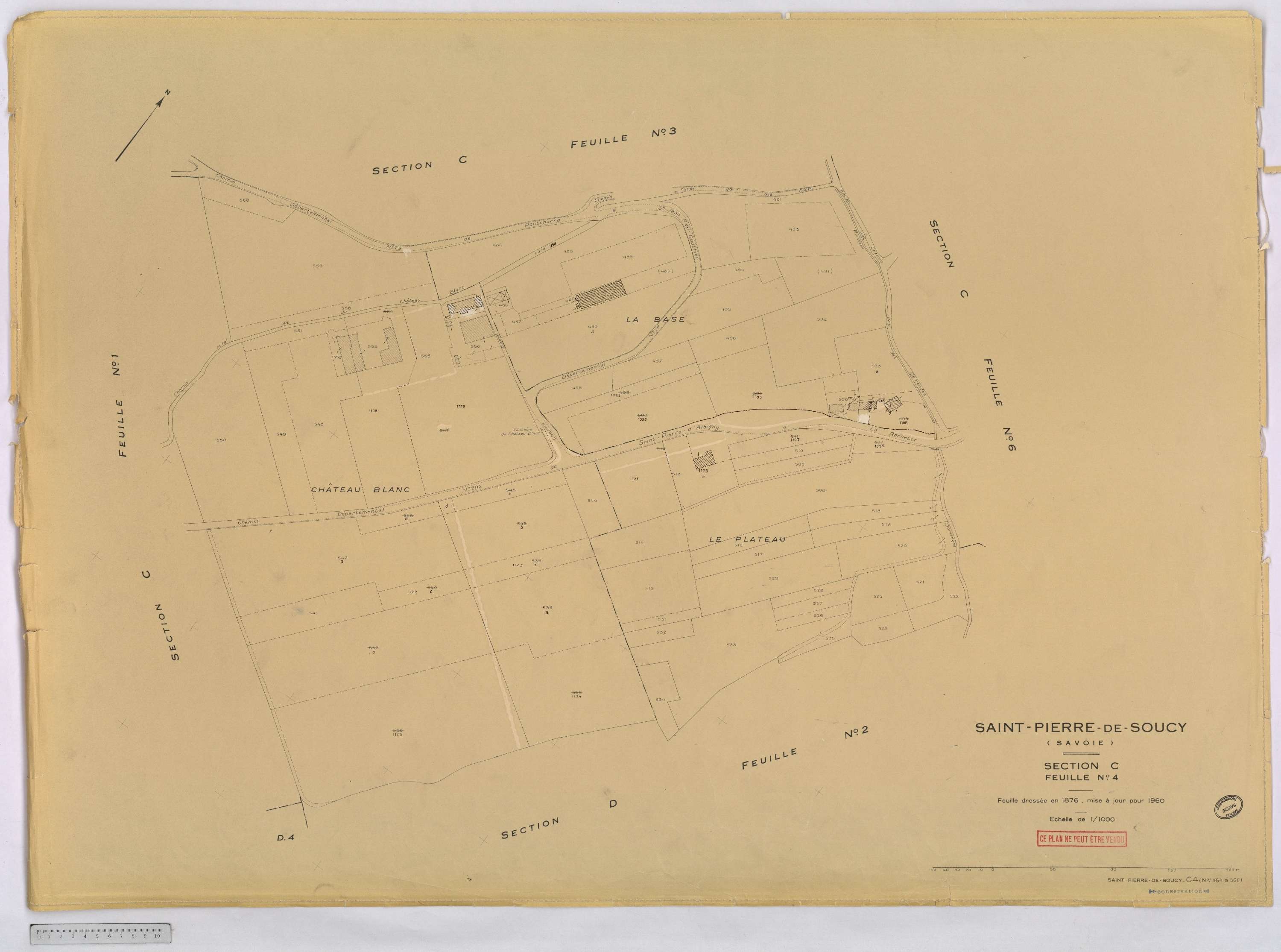 Saint-Pierre-de-Soucy - Cadastre rénové, version définitive (1960).