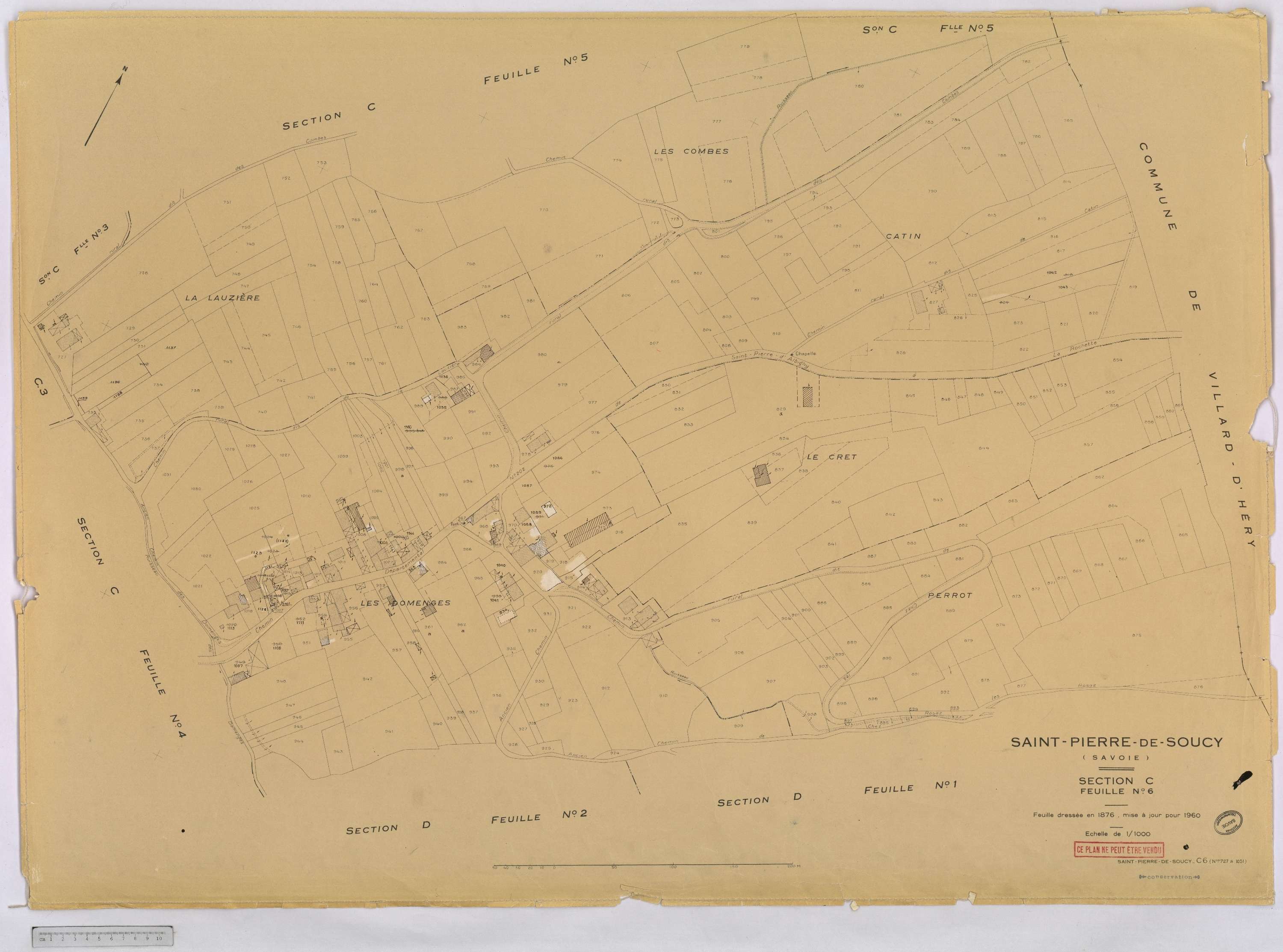 Saint-Pierre-de-Soucy - Cadastre rénové, version définitive (1960).