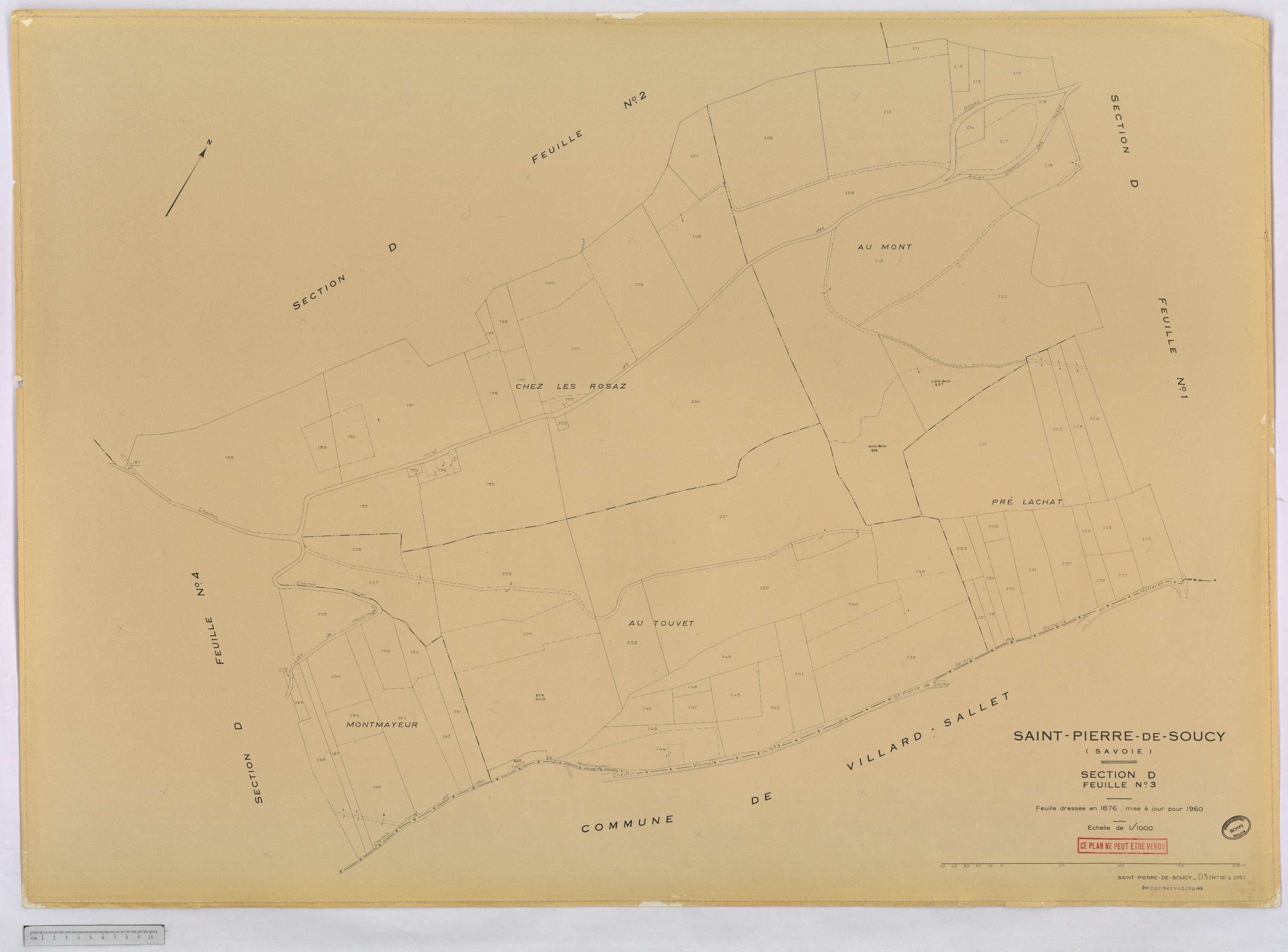 Saint-Pierre-de-Soucy - Cadastre rénové, version définitive (1960).