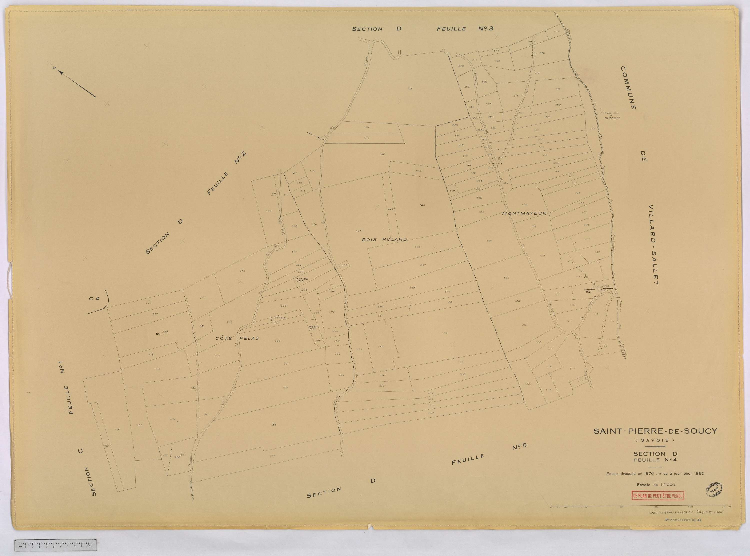 Saint-Pierre-de-Soucy - Cadastre rénové, version définitive (1960).