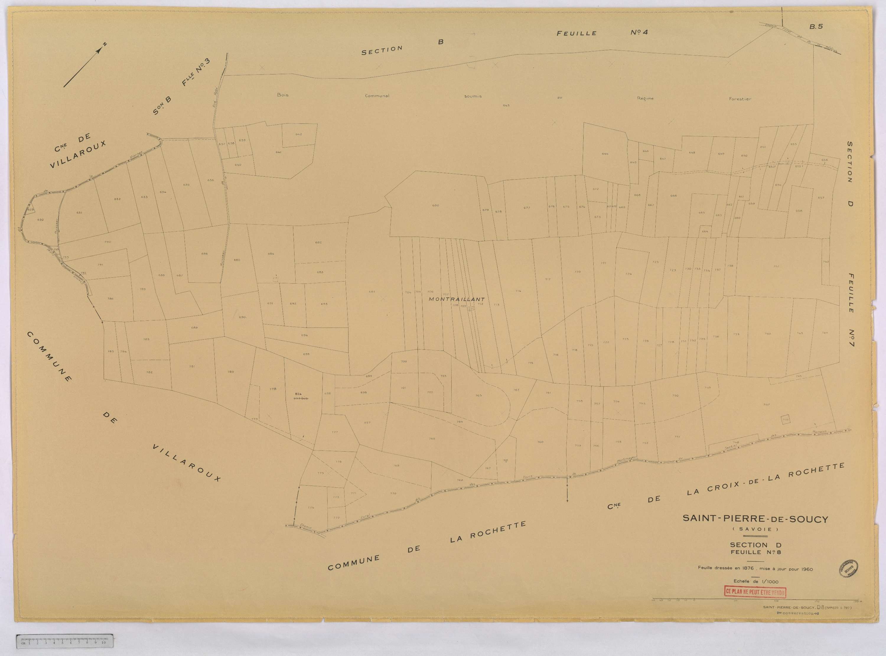 Saint-Pierre-de-Soucy - Cadastre rénové, version définitive (1960).