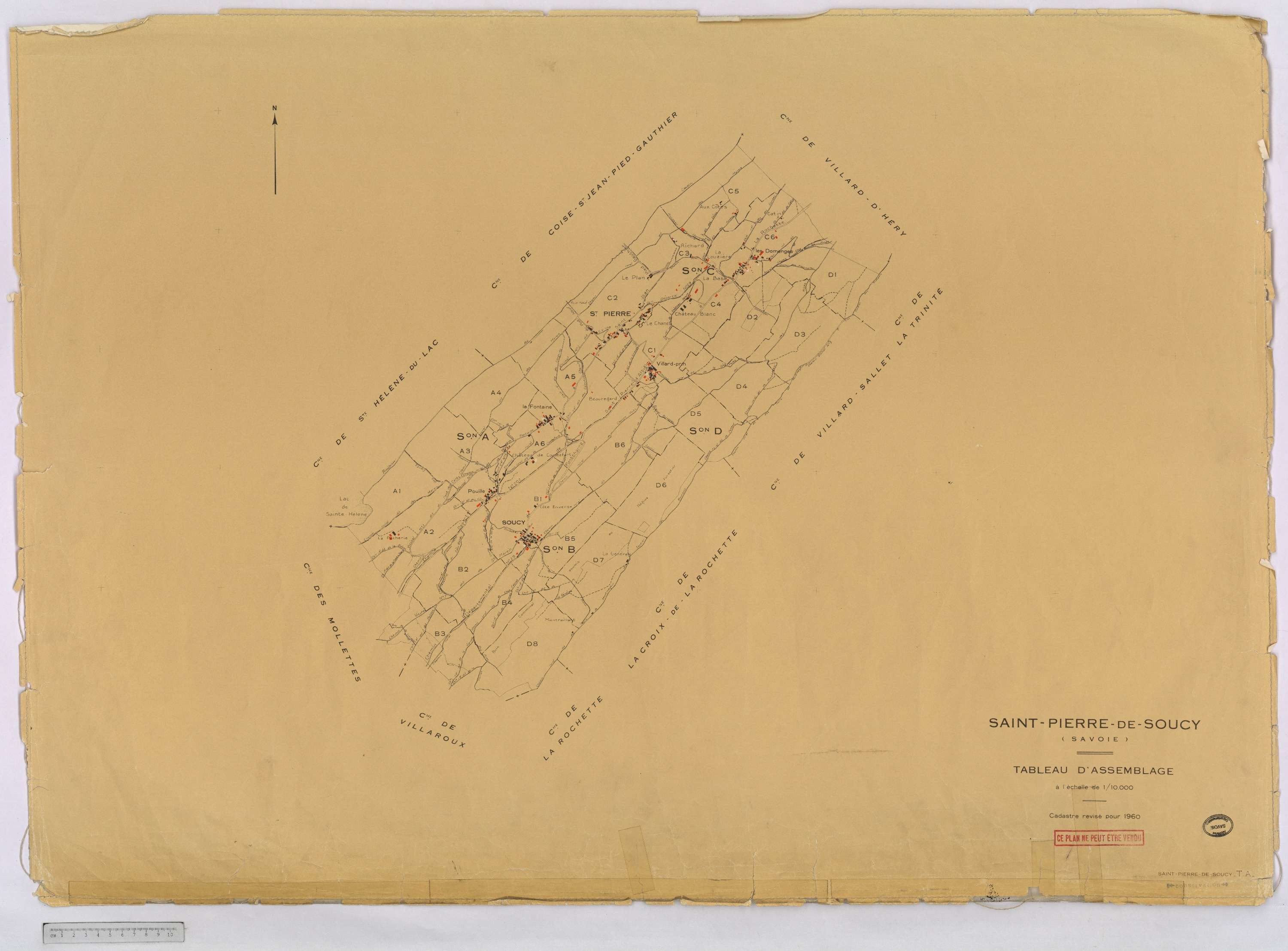 Saint-Pierre-de-Soucy - Cadastre rénové, version définitive (1960).