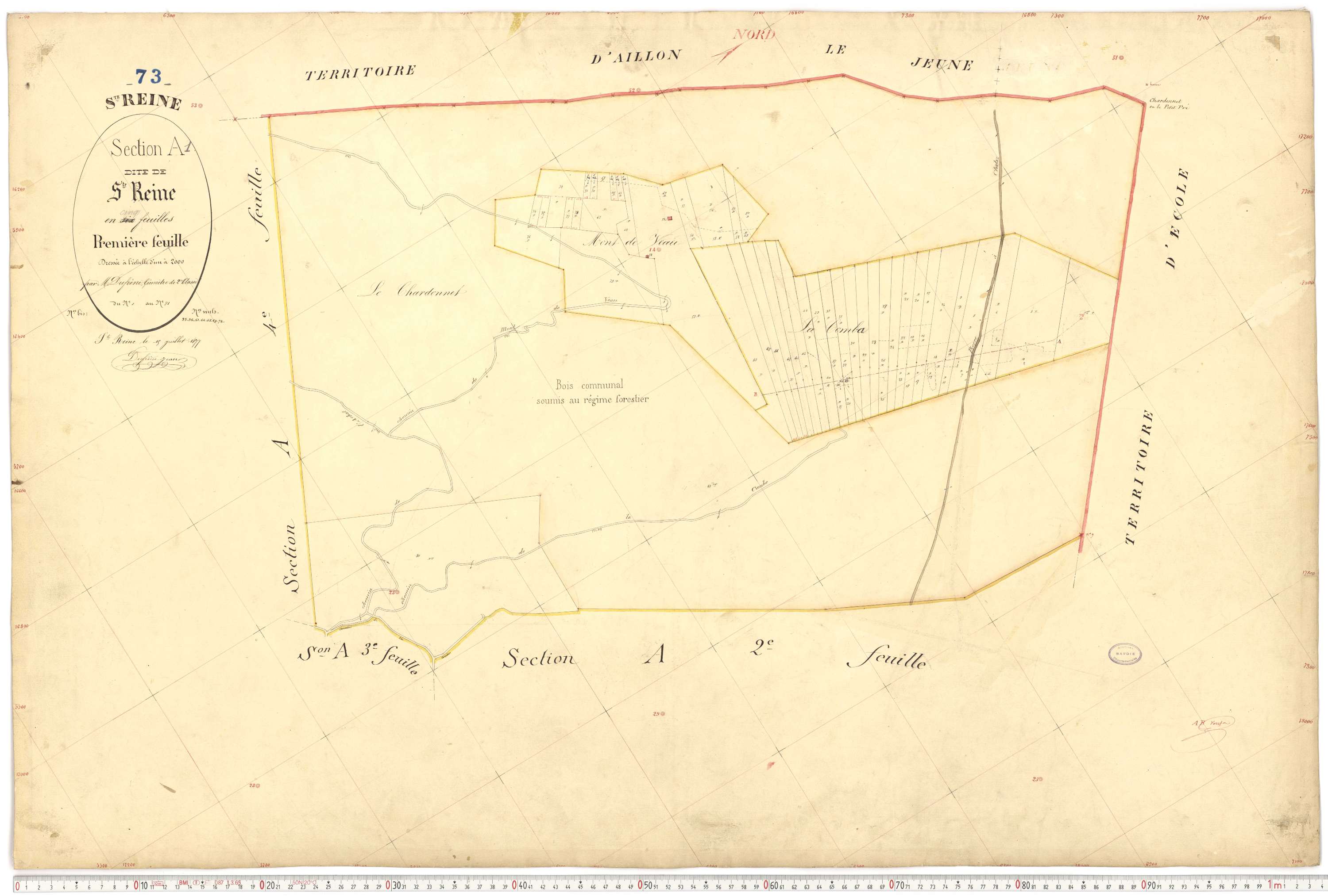 Sainte-Reine - Plans cadastraux du premier cadastre français.