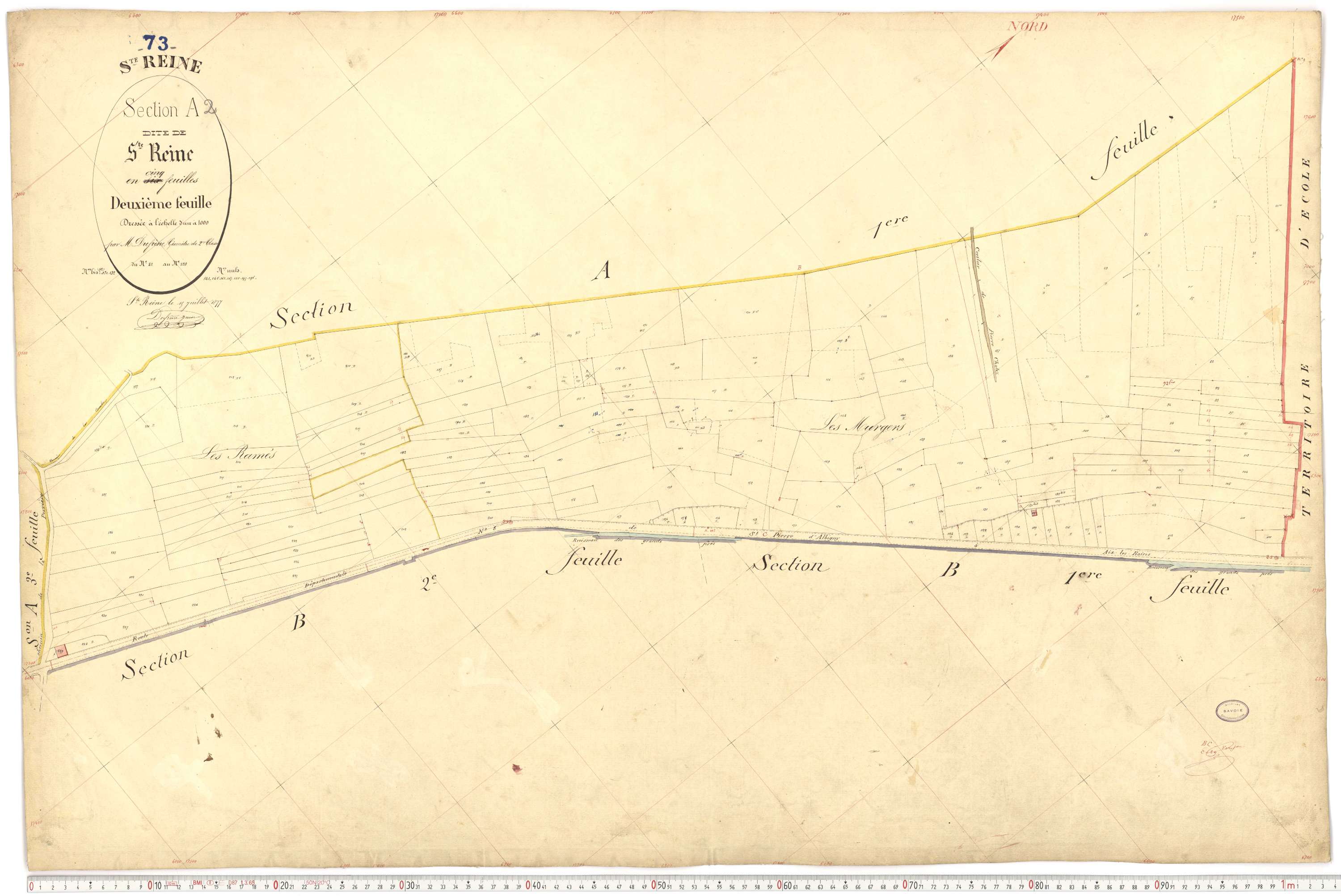 Sainte-Reine - Plans cadastraux du premier cadastre français.