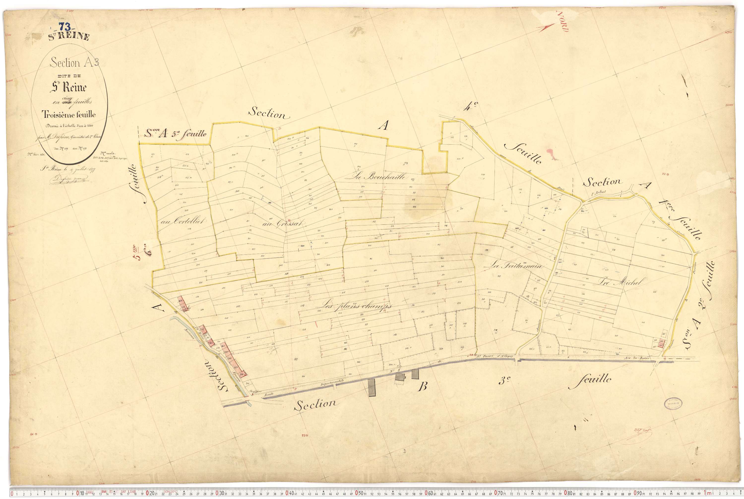 Sainte-Reine - Plans cadastraux du premier cadastre français.
