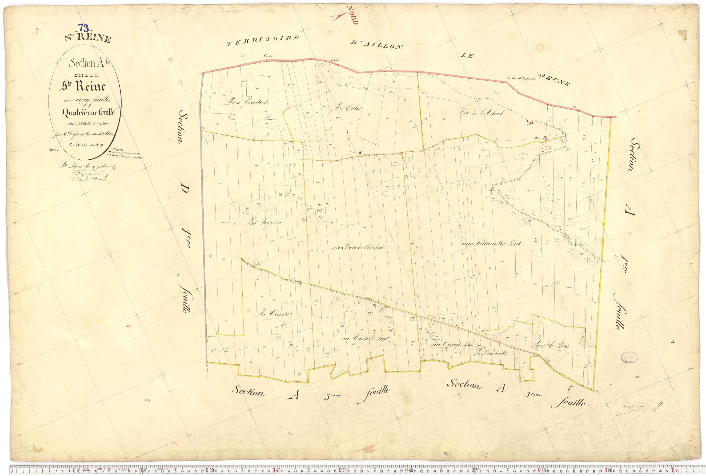Sainte-Reine - Plans cadastraux du premier cadastre français.