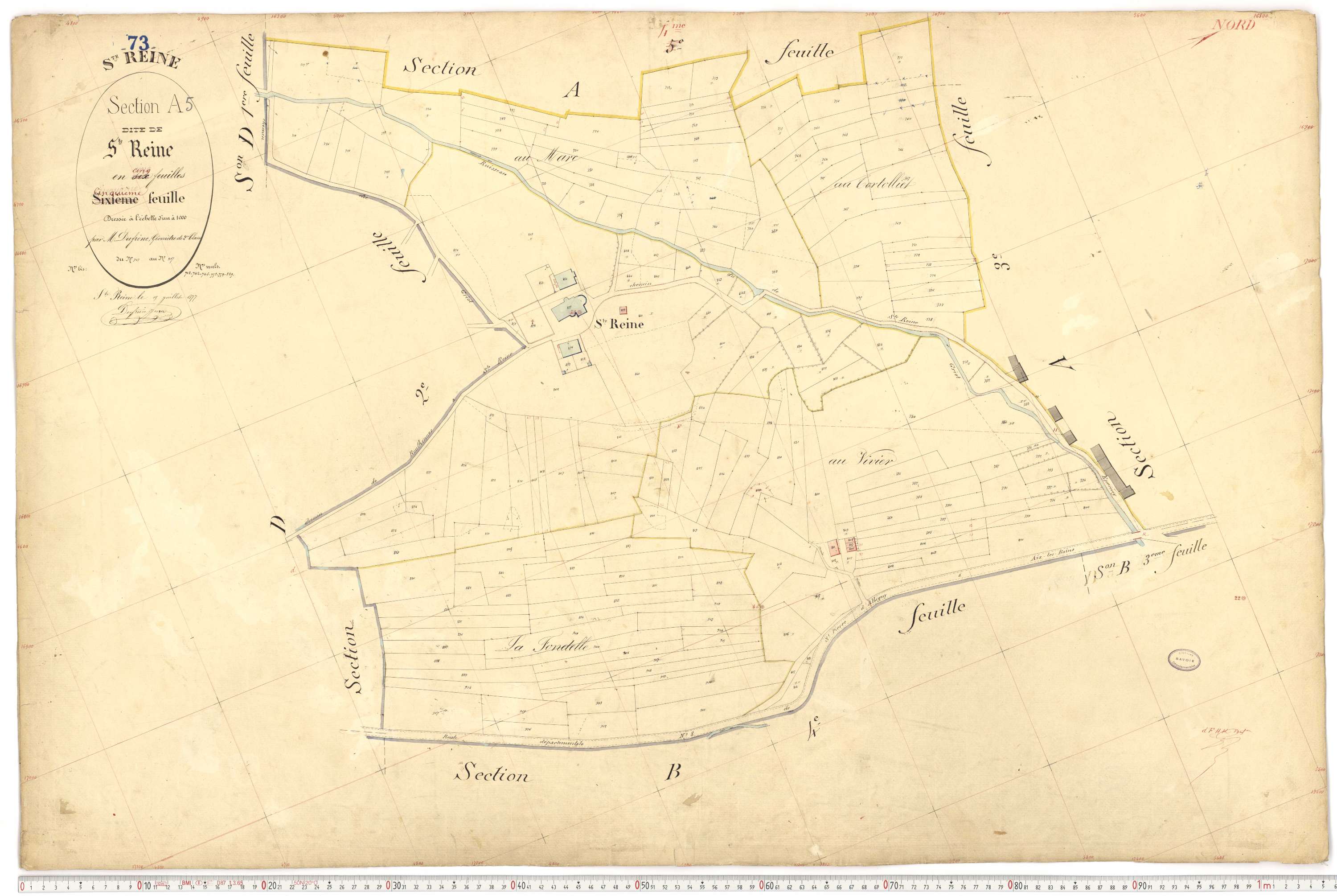 Sainte-Reine - Plans cadastraux du premier cadastre français.
