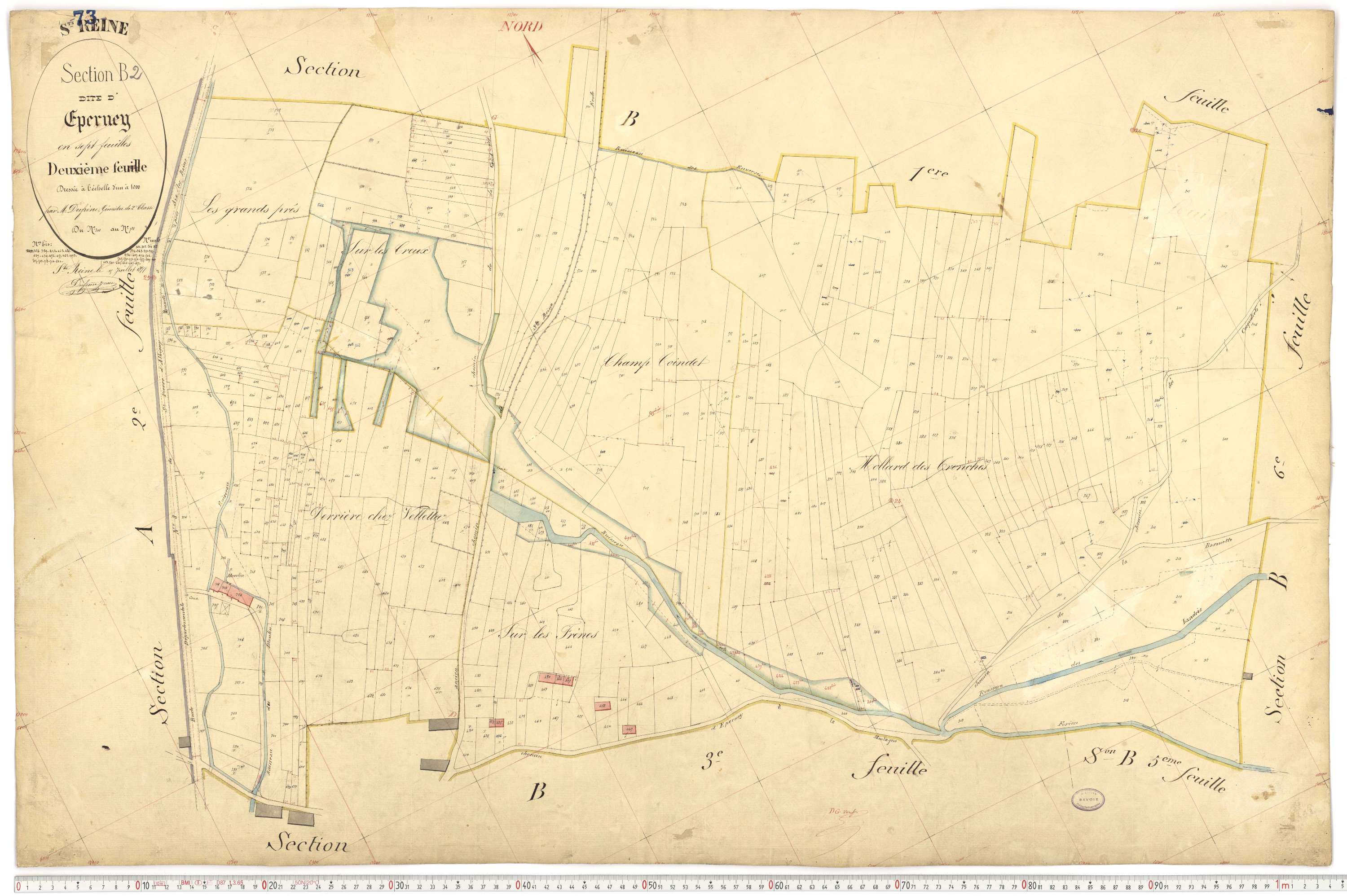 Sainte-Reine - Plans cadastraux du premier cadastre français.