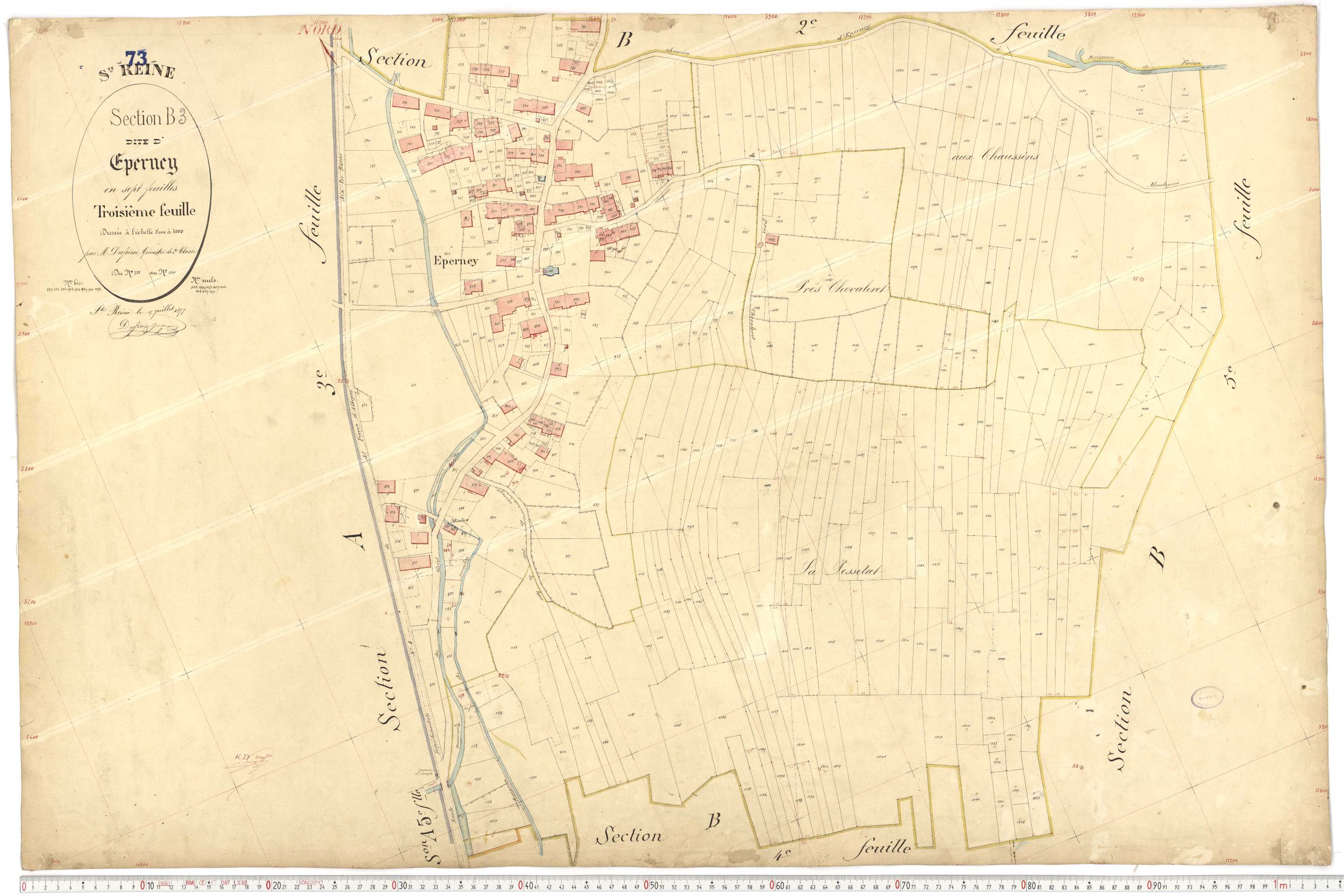 Sainte-Reine - Plans cadastraux du premier cadastre français.