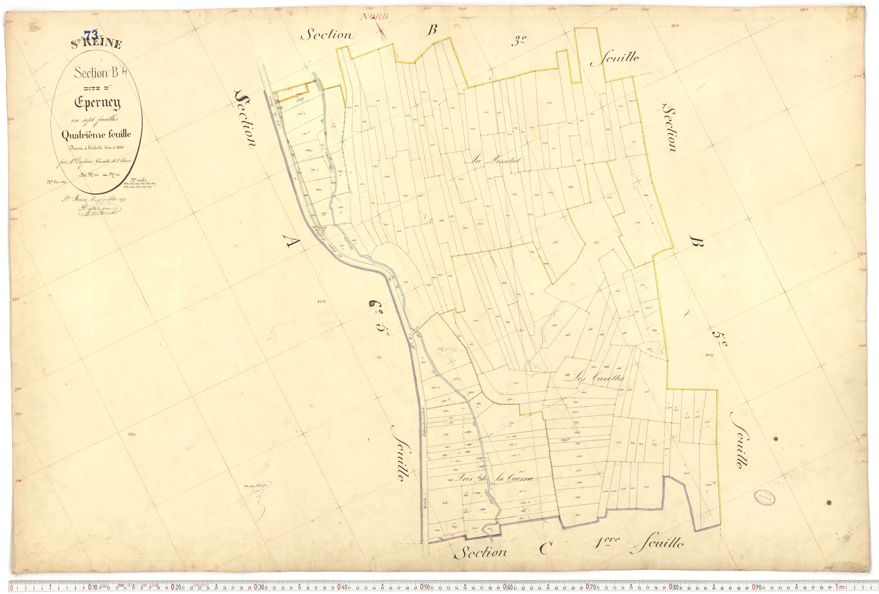 Sainte-Reine - Plans cadastraux du premier cadastre français.