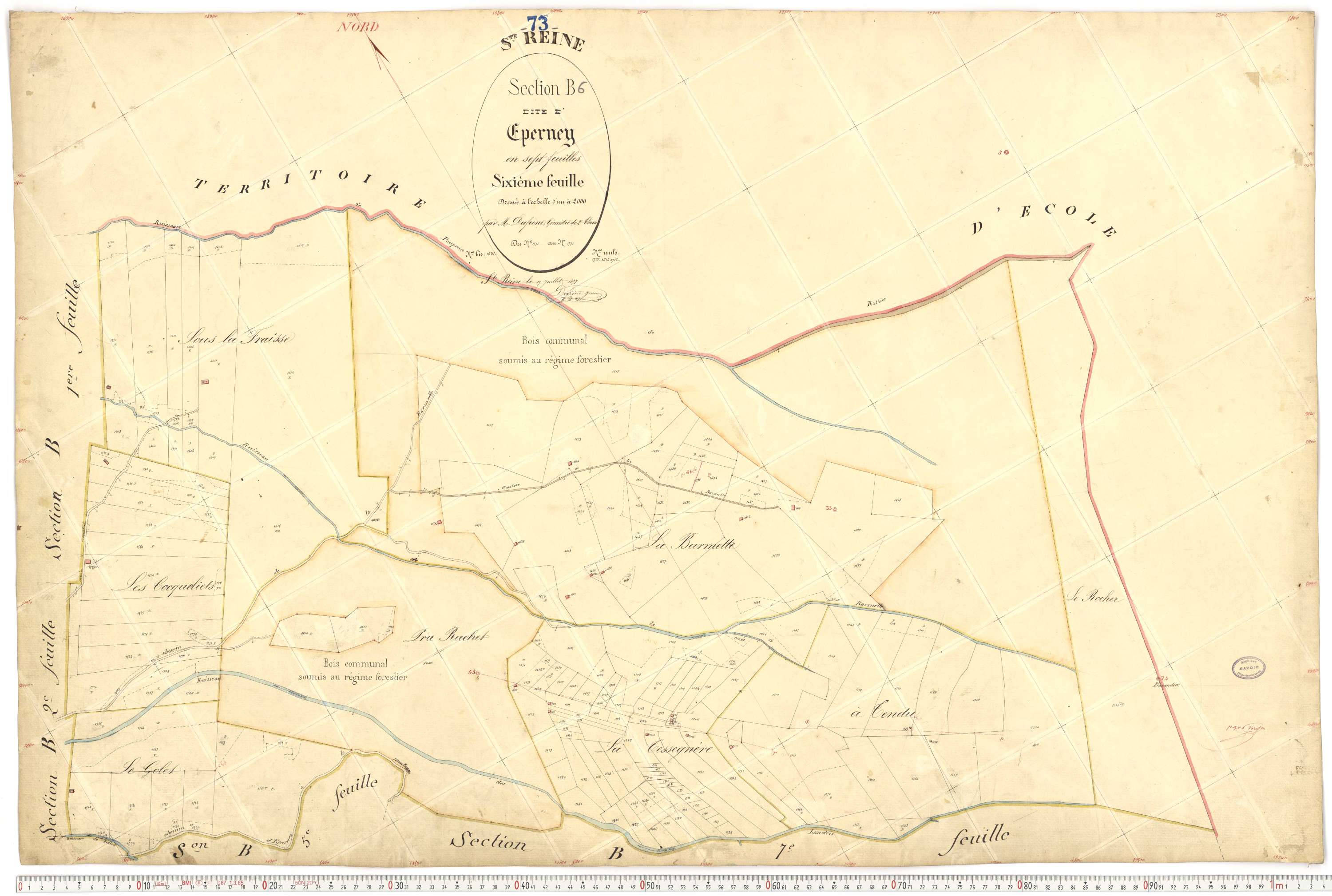 Sainte-Reine - Plans cadastraux du premier cadastre français.