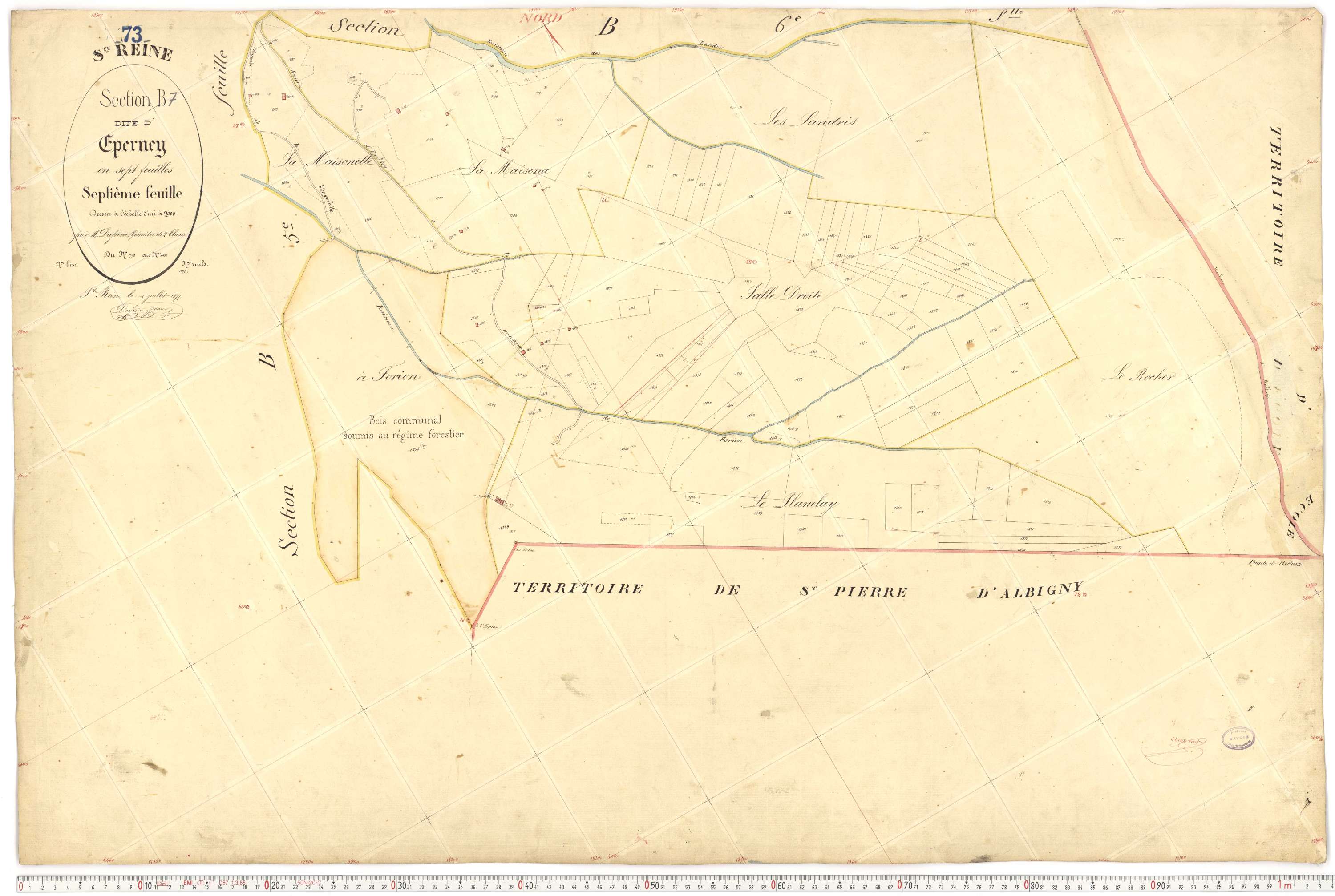 Sainte-Reine - Plans cadastraux du premier cadastre français.