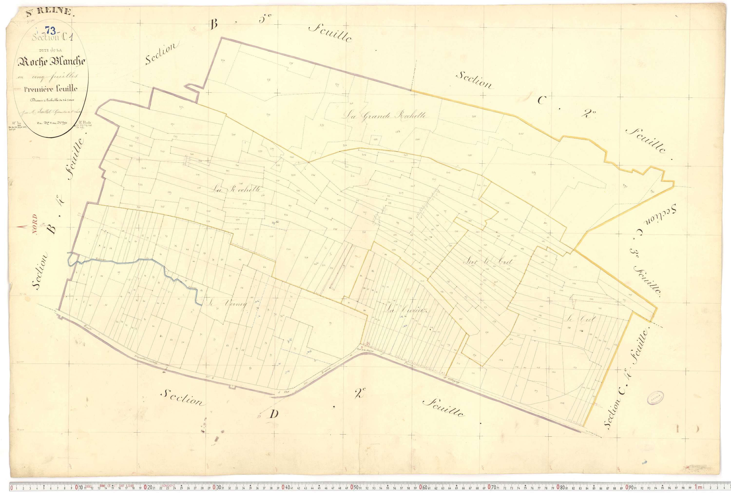 Sainte-Reine - Plans cadastraux du premier cadastre français.
