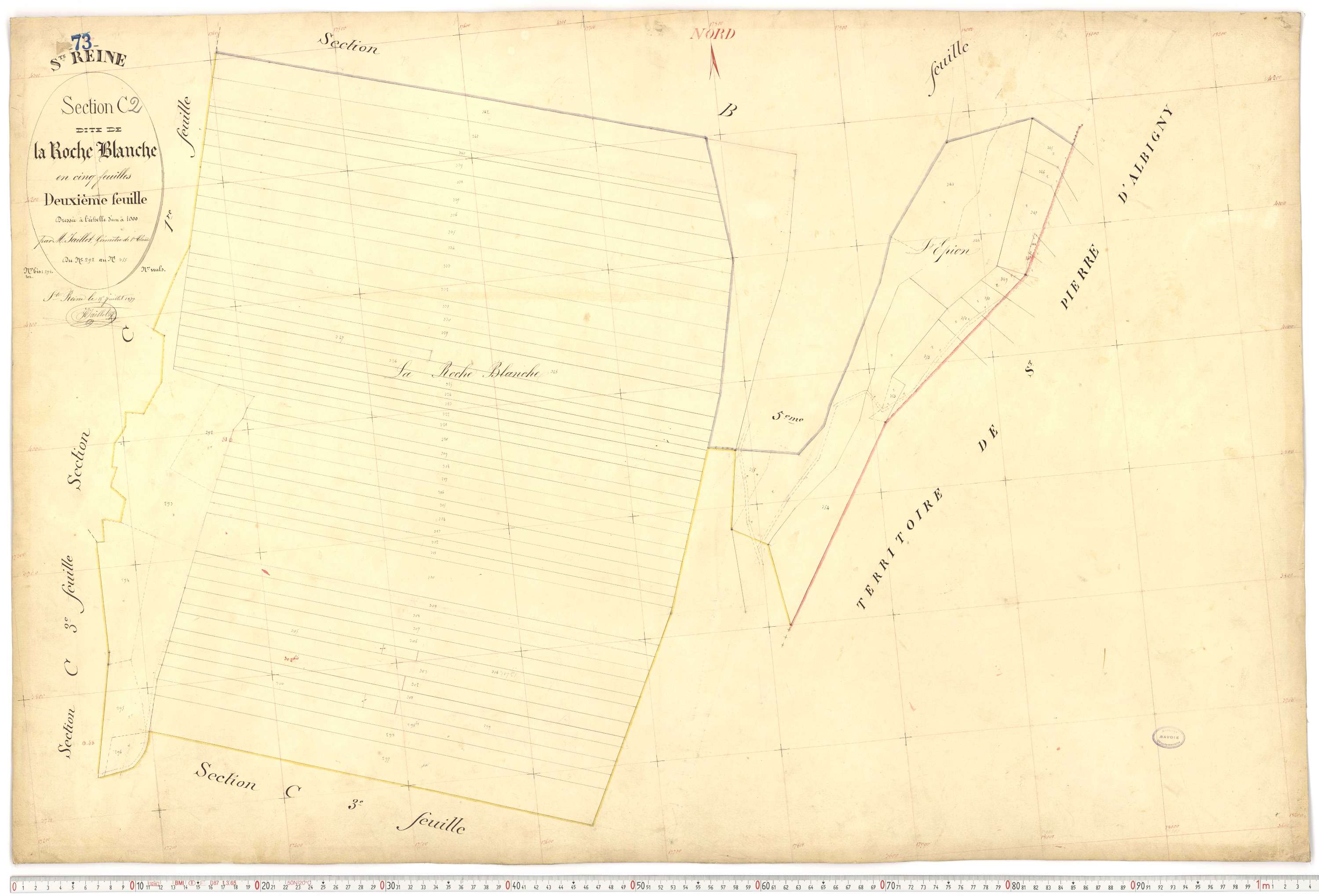 Sainte-Reine - Plans cadastraux du premier cadastre français.