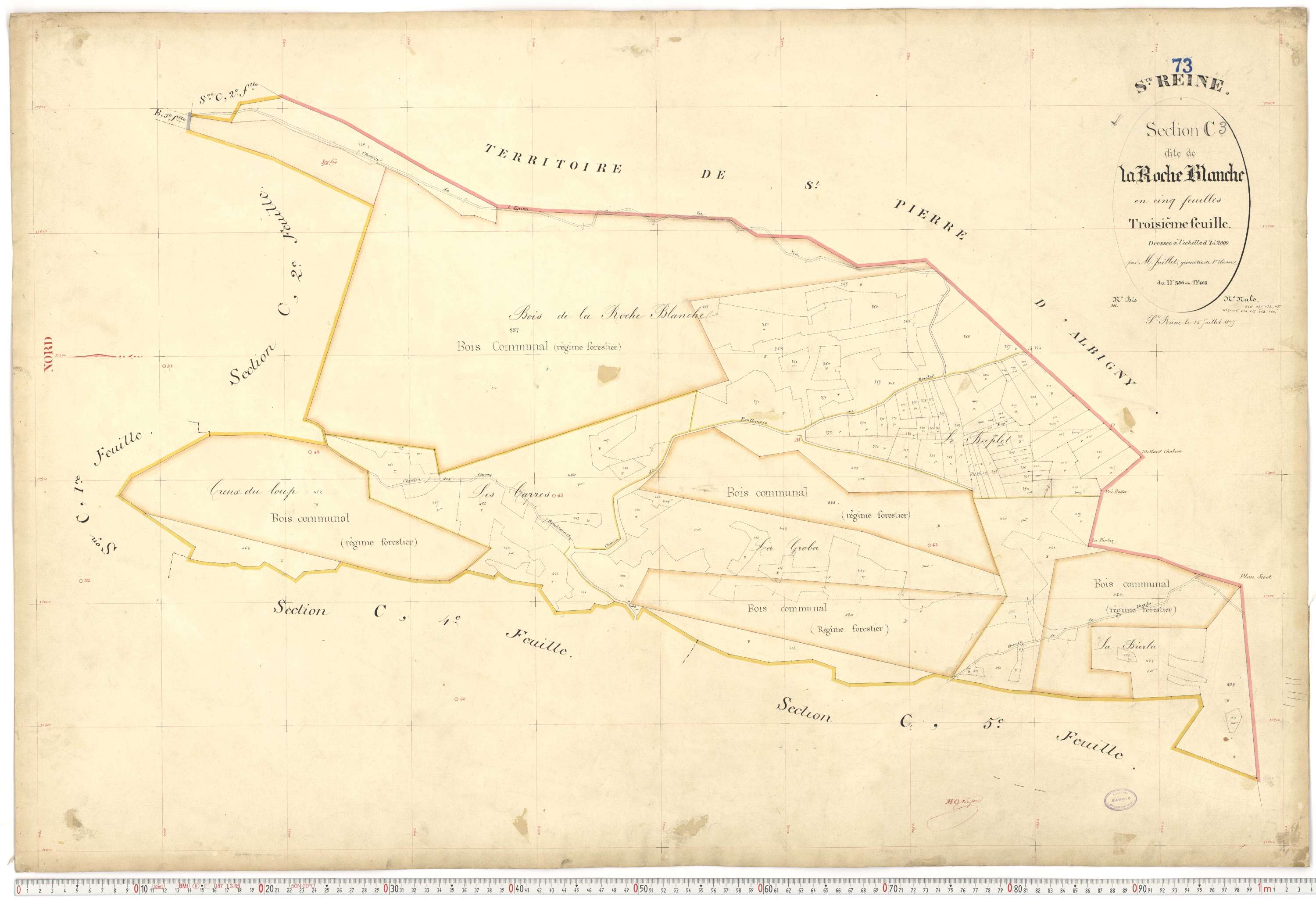 Sainte-Reine - Plans cadastraux du premier cadastre français.