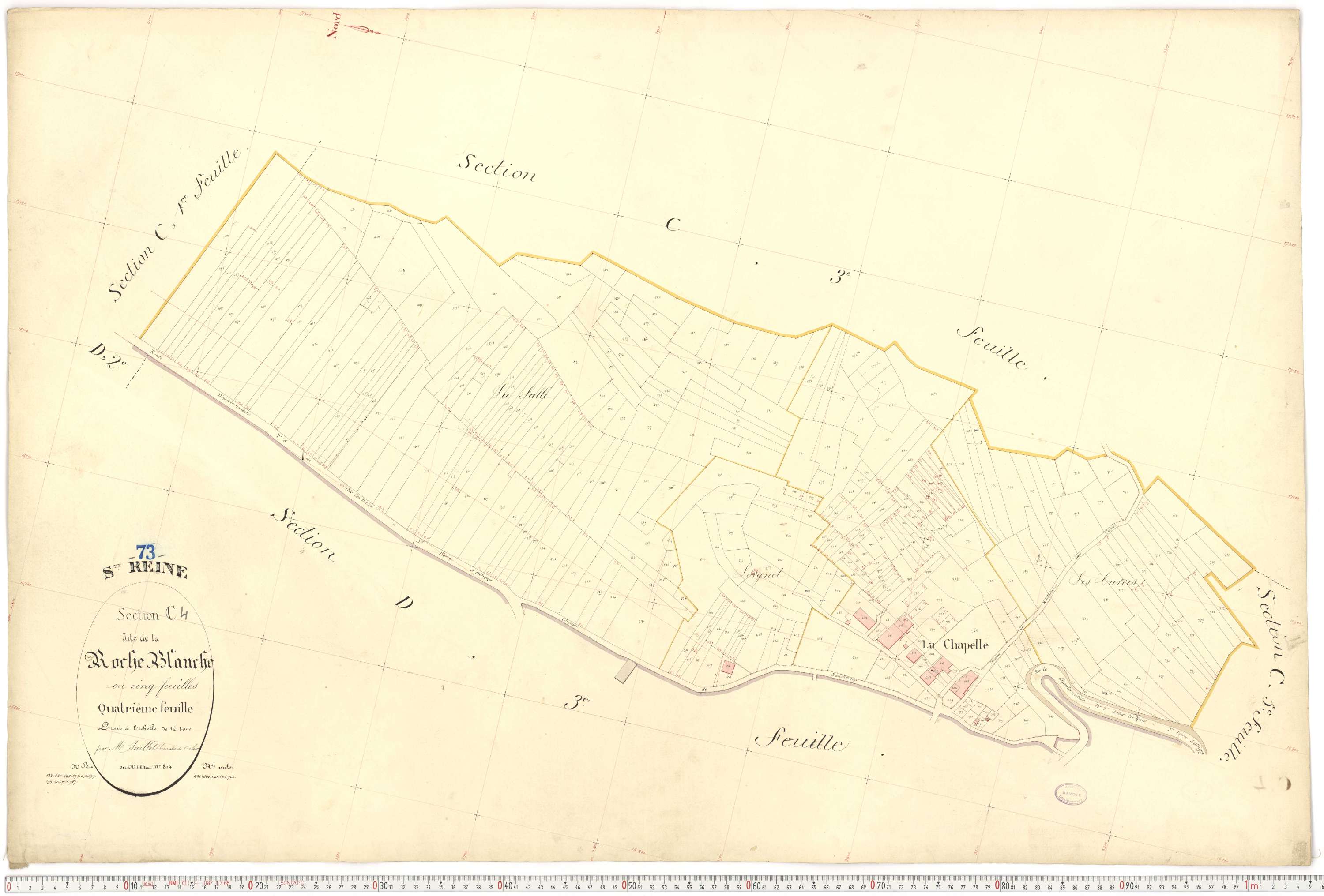 Sainte-Reine - Plans cadastraux du premier cadastre français.