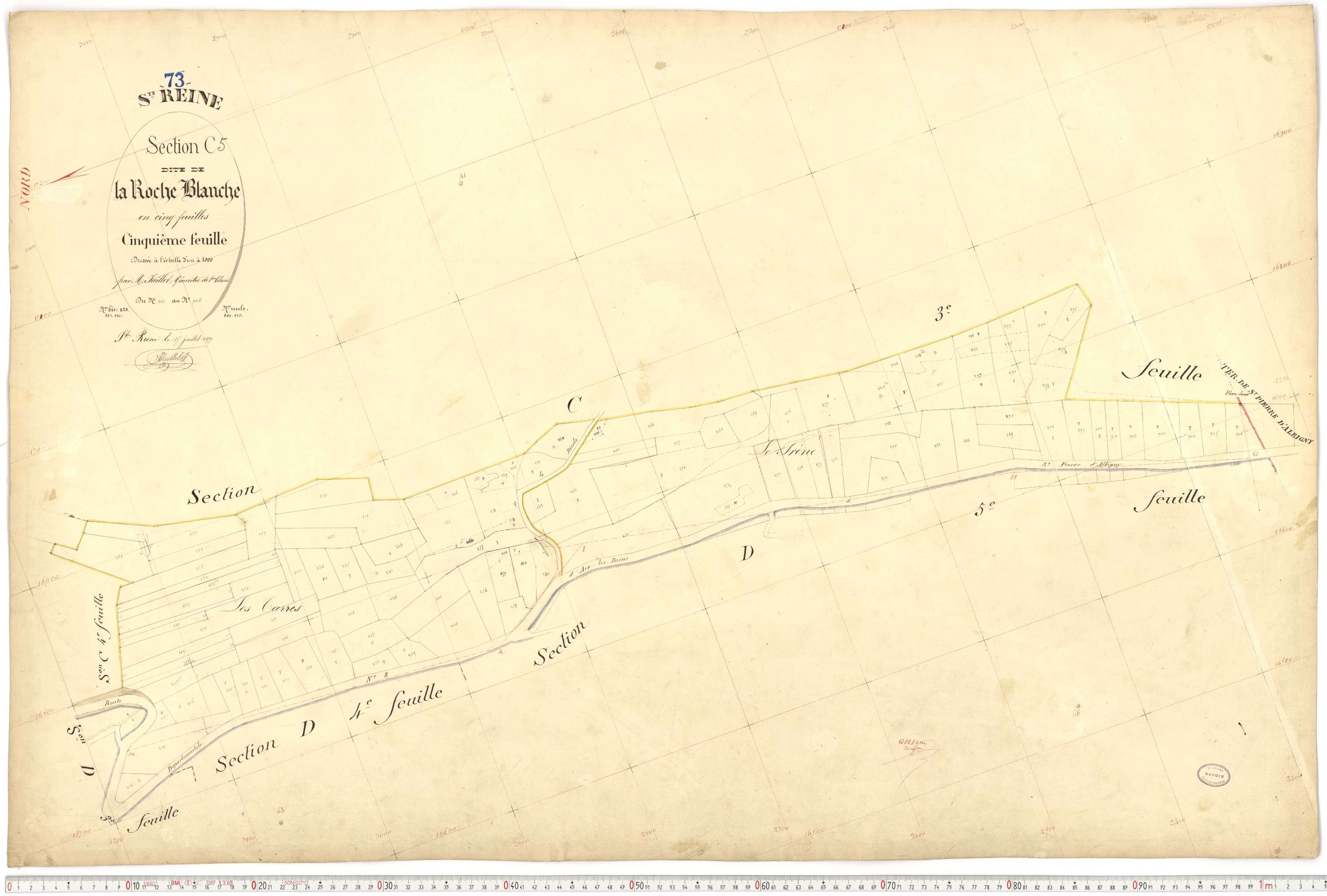 Sainte-Reine - Plans cadastraux du premier cadastre français.