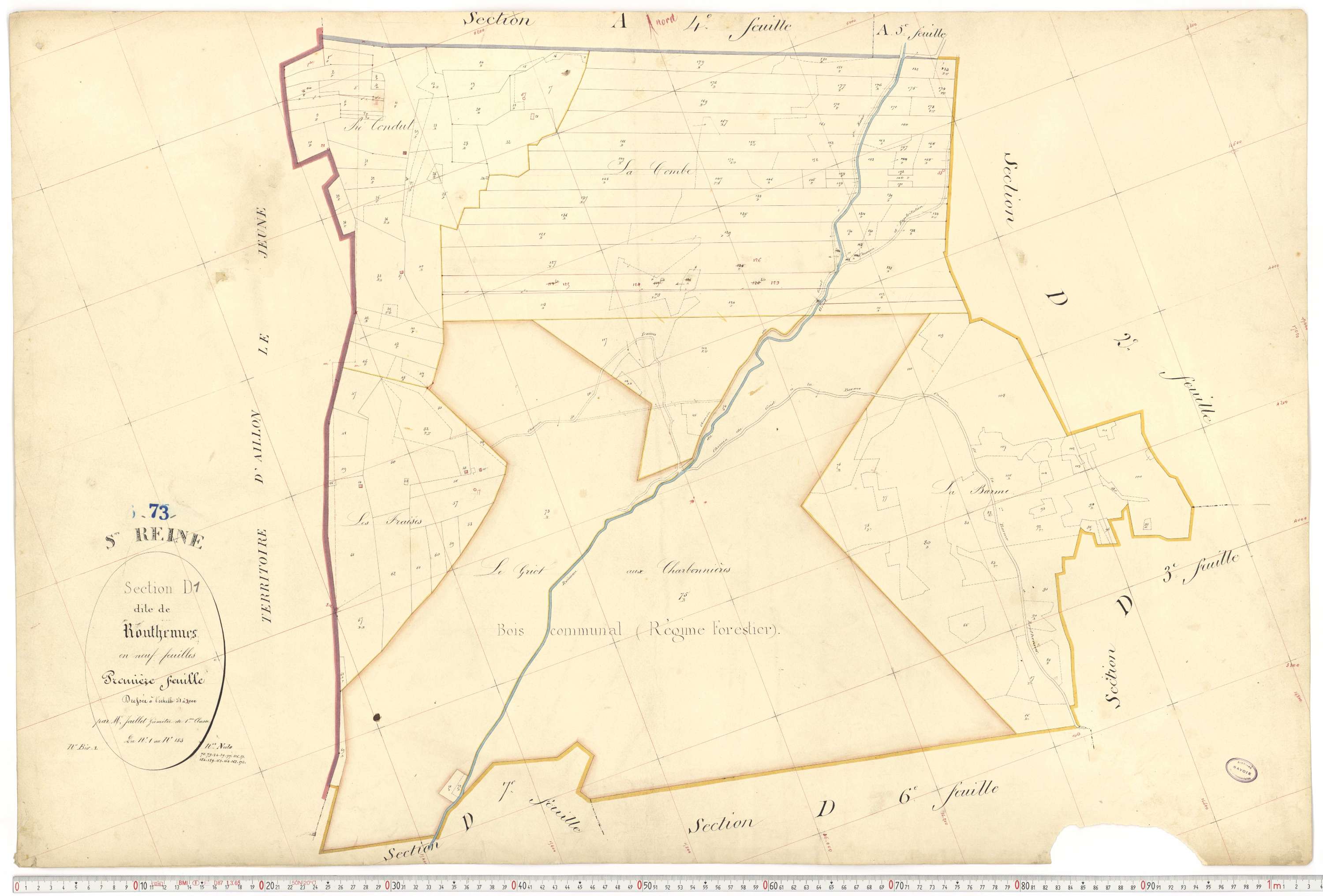 Sainte-Reine - Plans cadastraux du premier cadastre français.