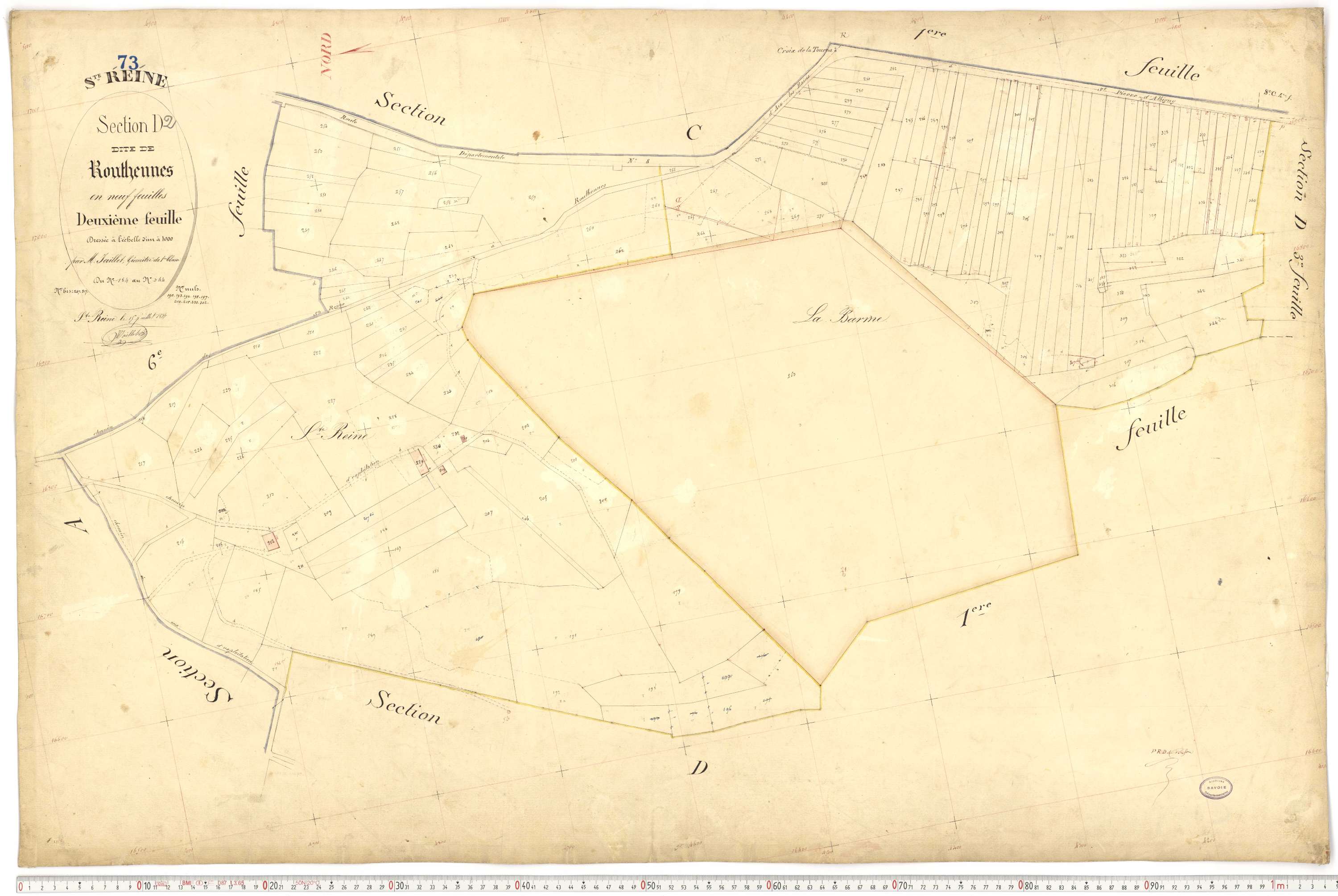 Sainte-Reine - Plans cadastraux du premier cadastre français.