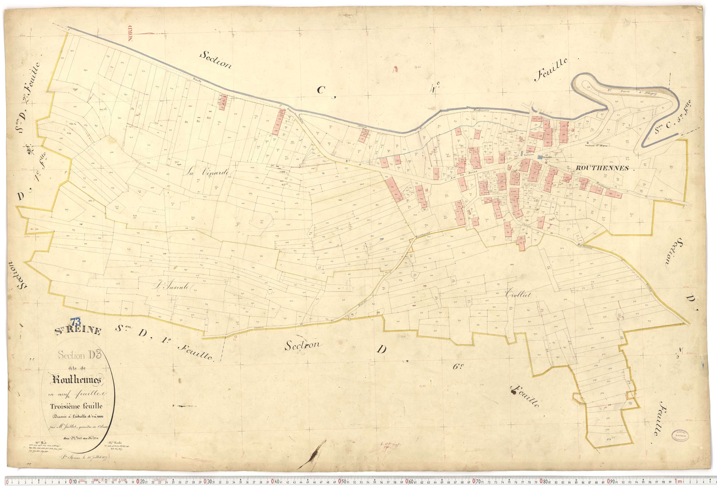 Sainte-Reine - Plans cadastraux du premier cadastre français.