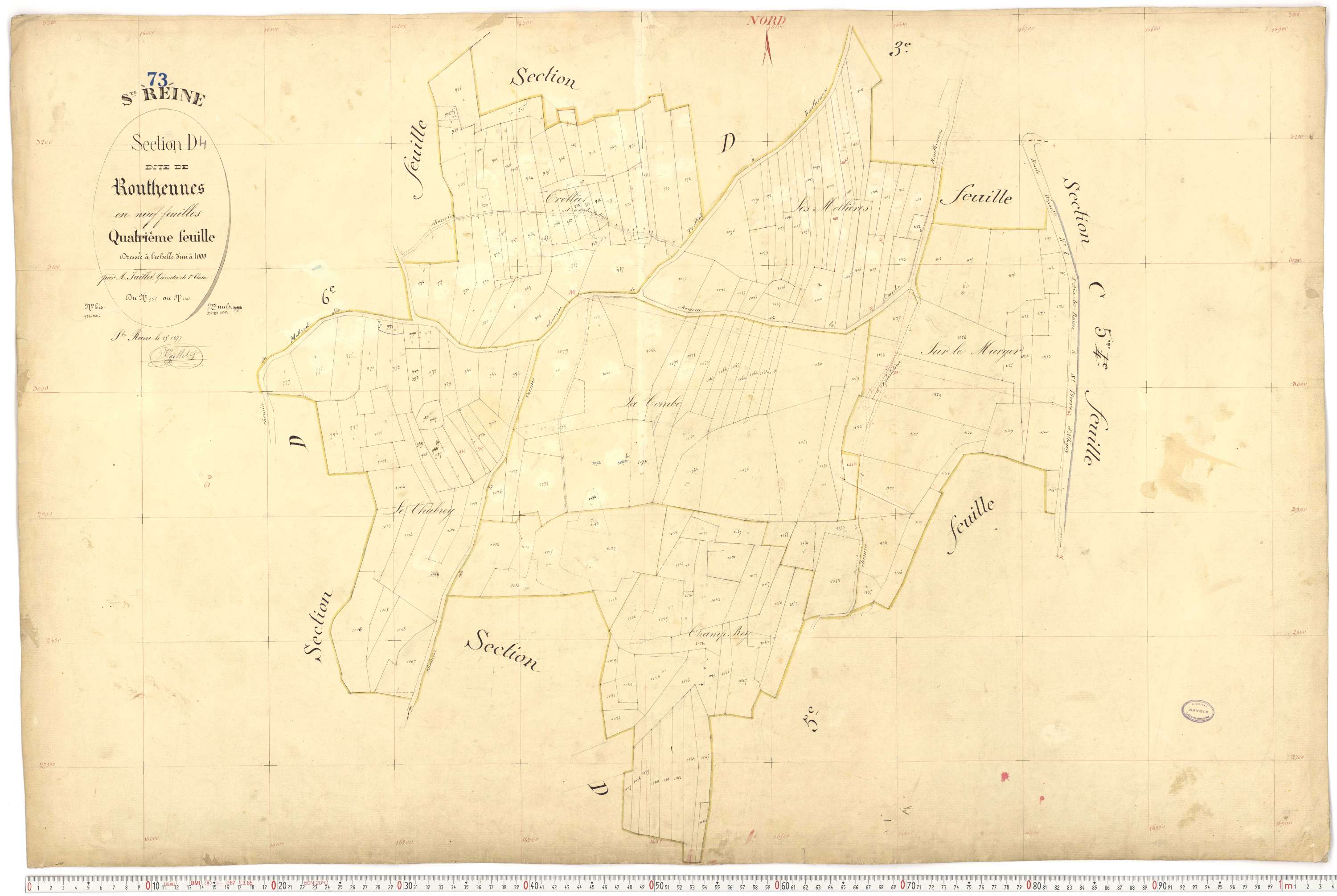 Sainte-Reine - Plans cadastraux du premier cadastre français.