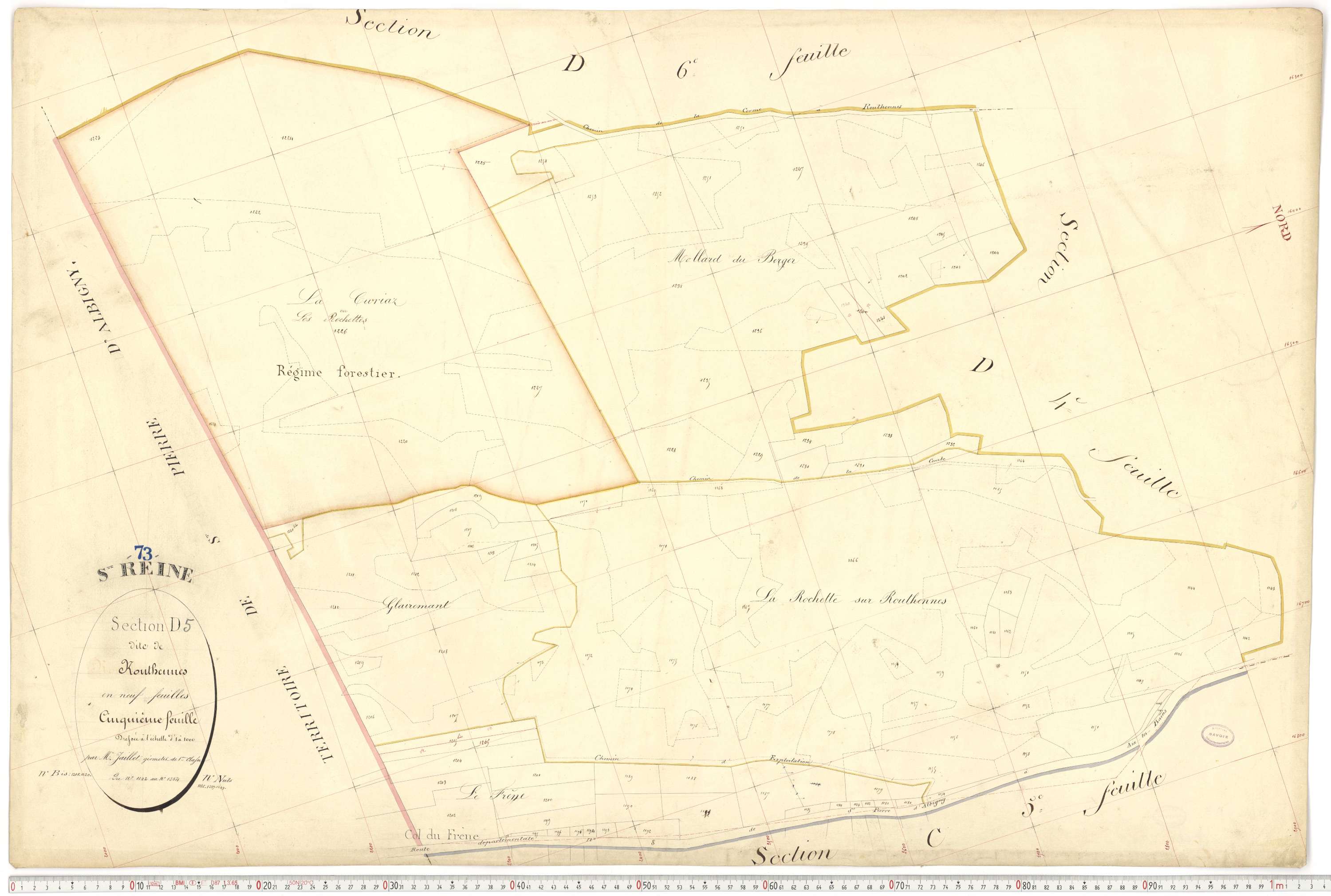 Sainte-Reine - Plans cadastraux du premier cadastre français.