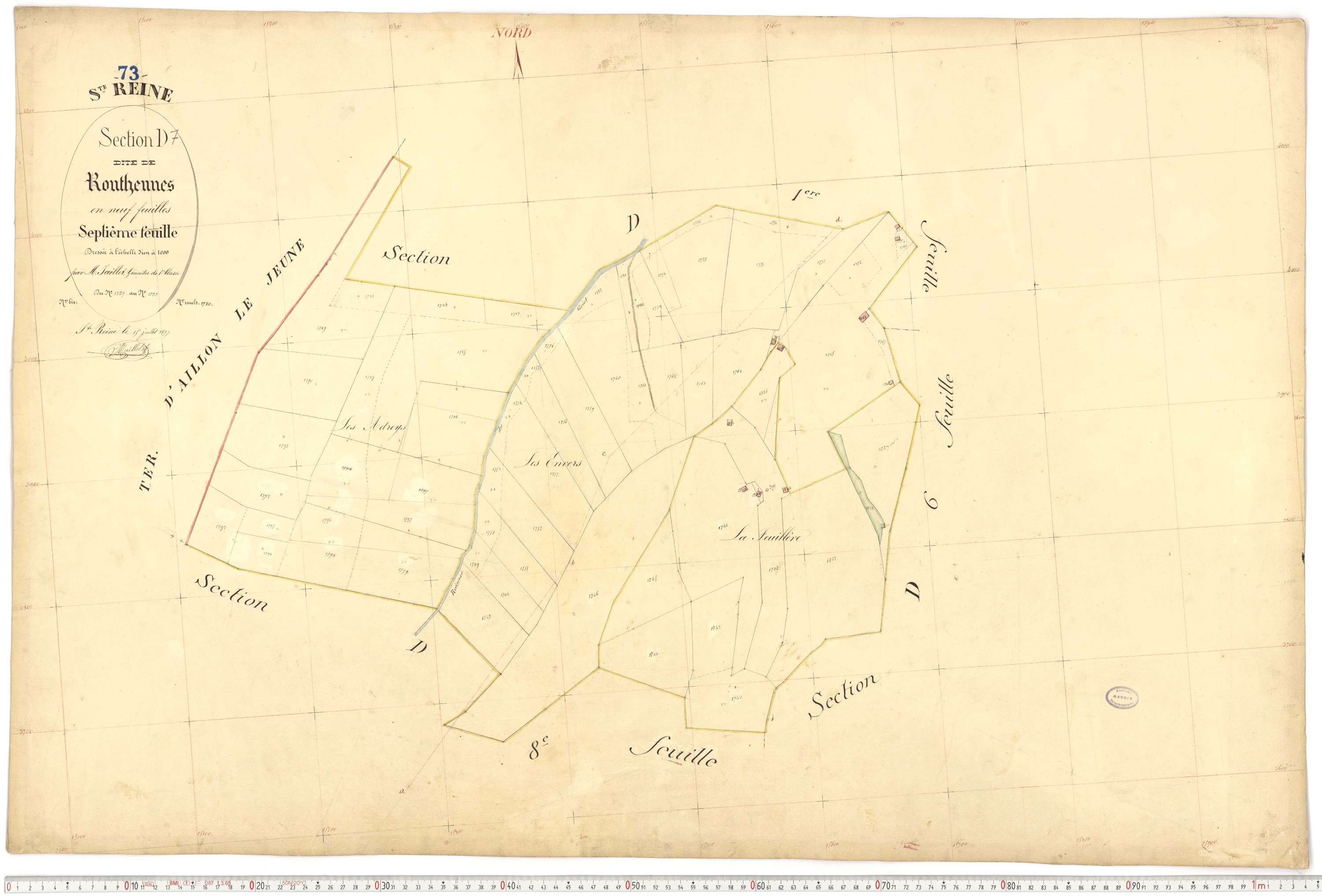Sainte-Reine - Plans cadastraux du premier cadastre français.