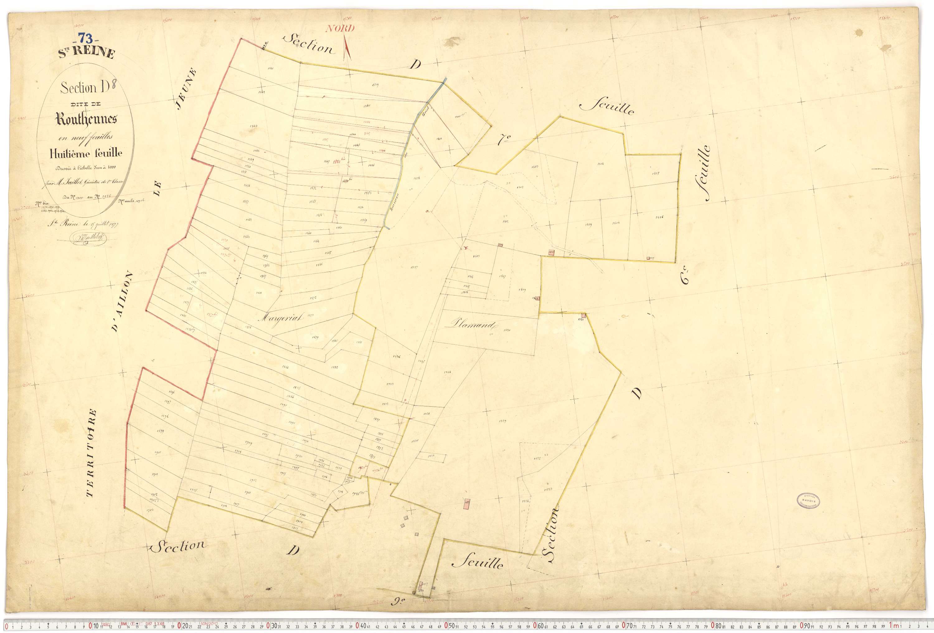 Sainte-Reine - Plans cadastraux du premier cadastre français.