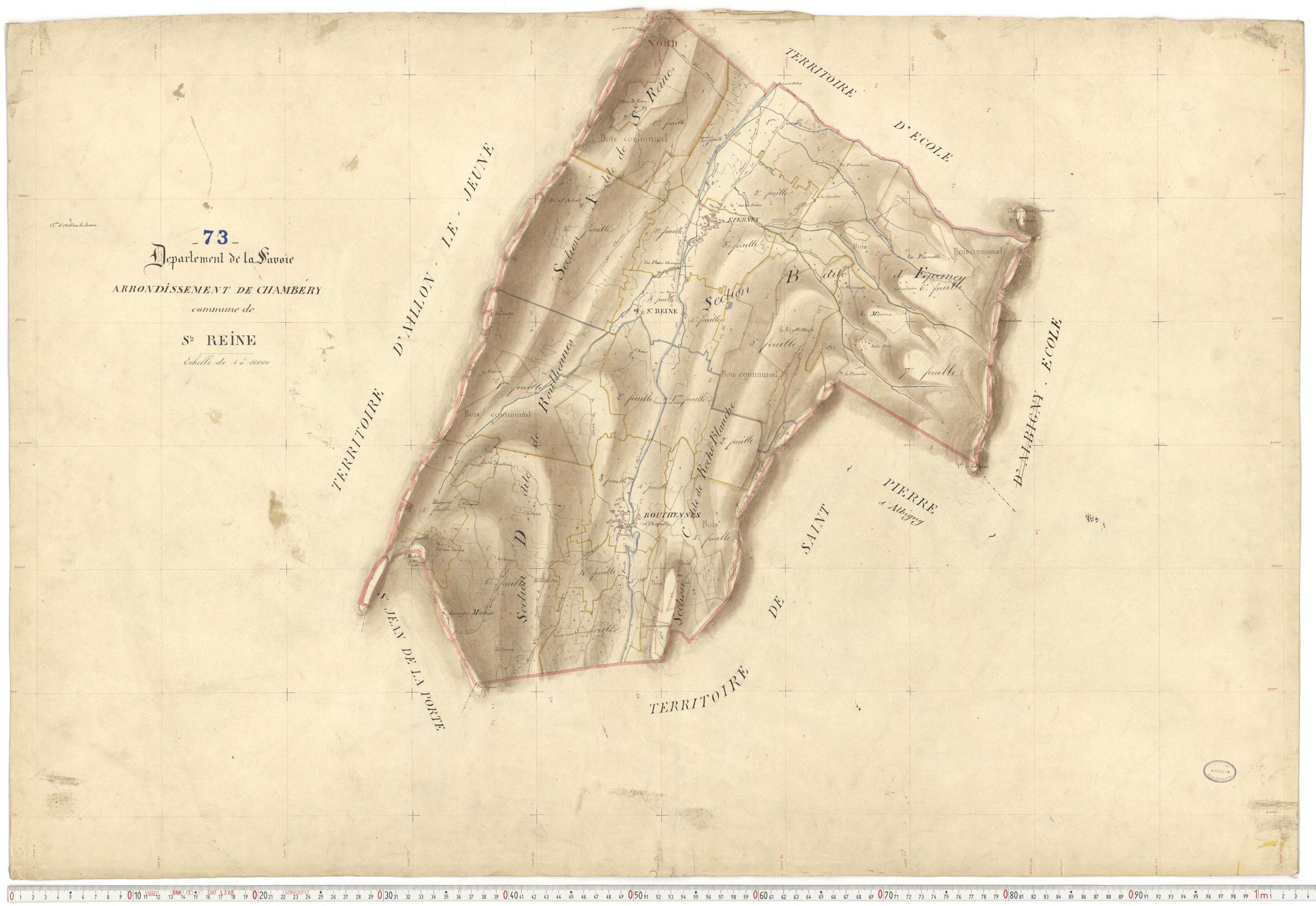 Sainte-Reine - Plans cadastraux du premier cadastre français.