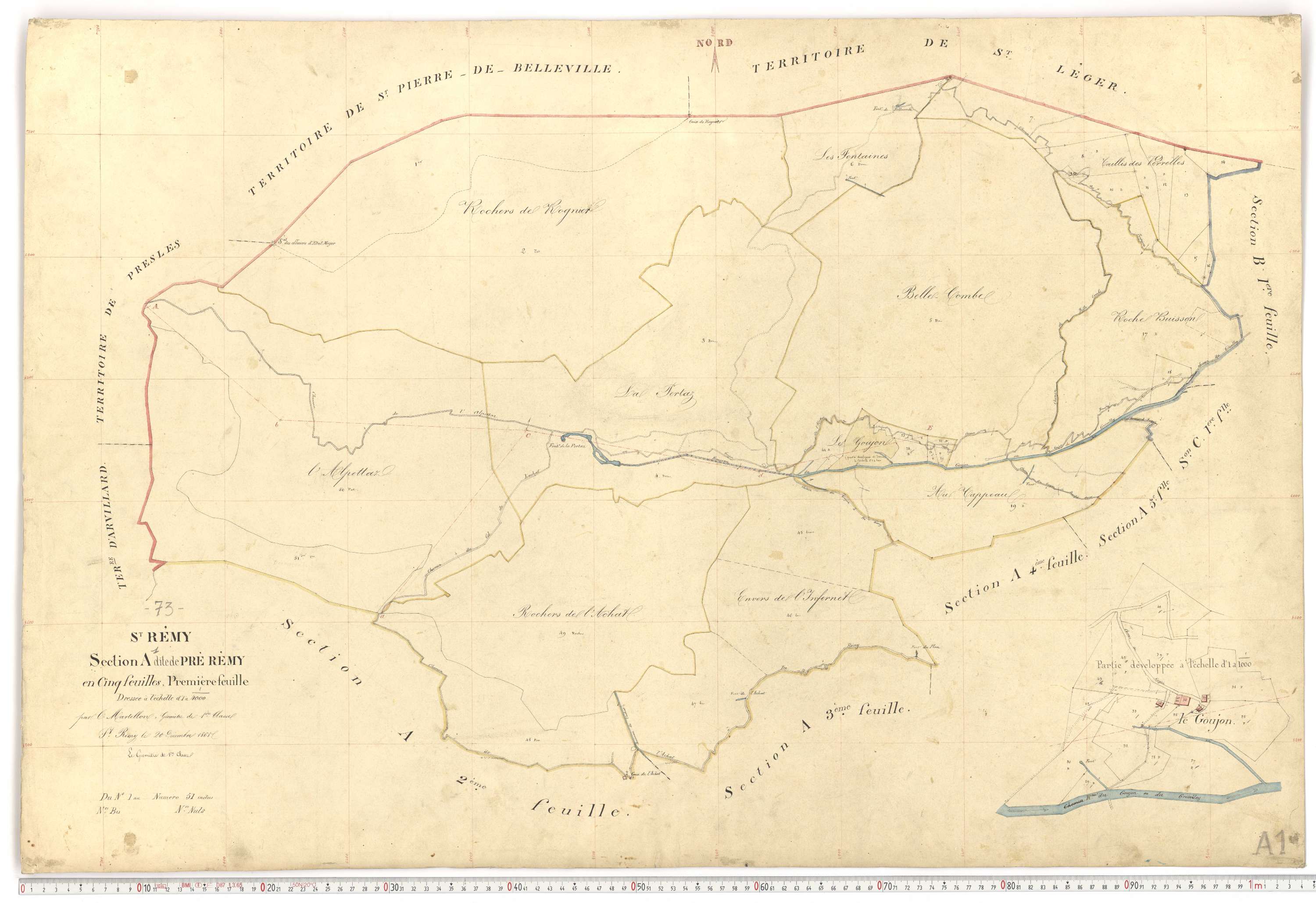 Saint-Rémy-de-Maurienne - Plans cadastraux du premier cadastre français.