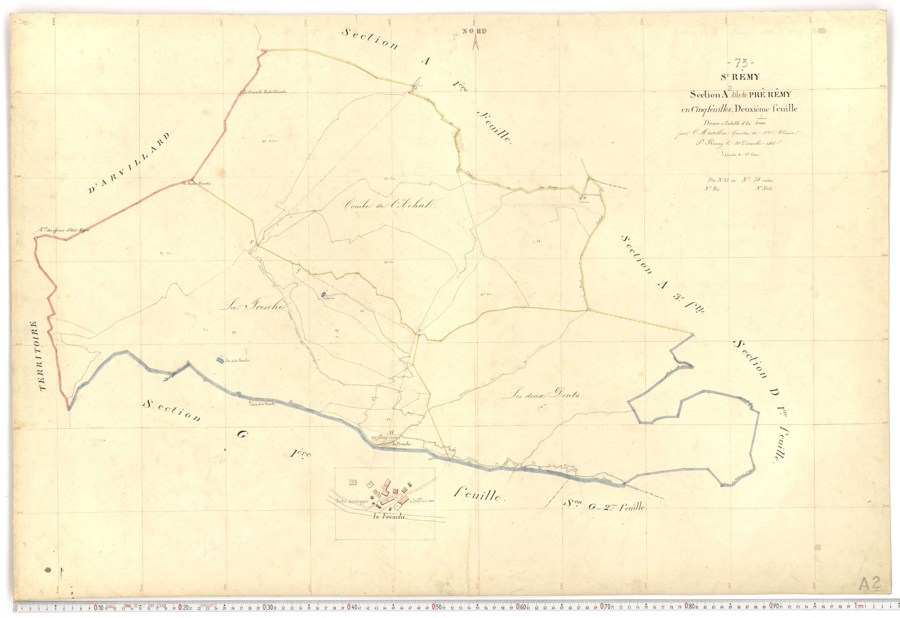 Saint-Rémy-de-Maurienne - Plans cadastraux du premier cadastre français.