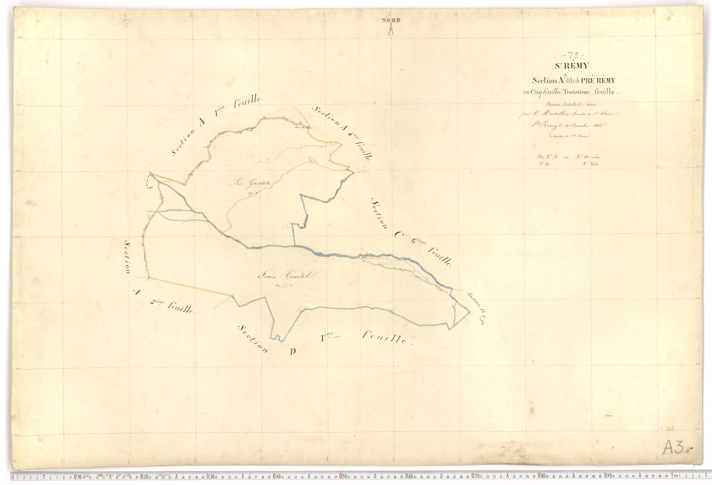 Saint-Rémy-de-Maurienne - Plans cadastraux du premier cadastre français.
