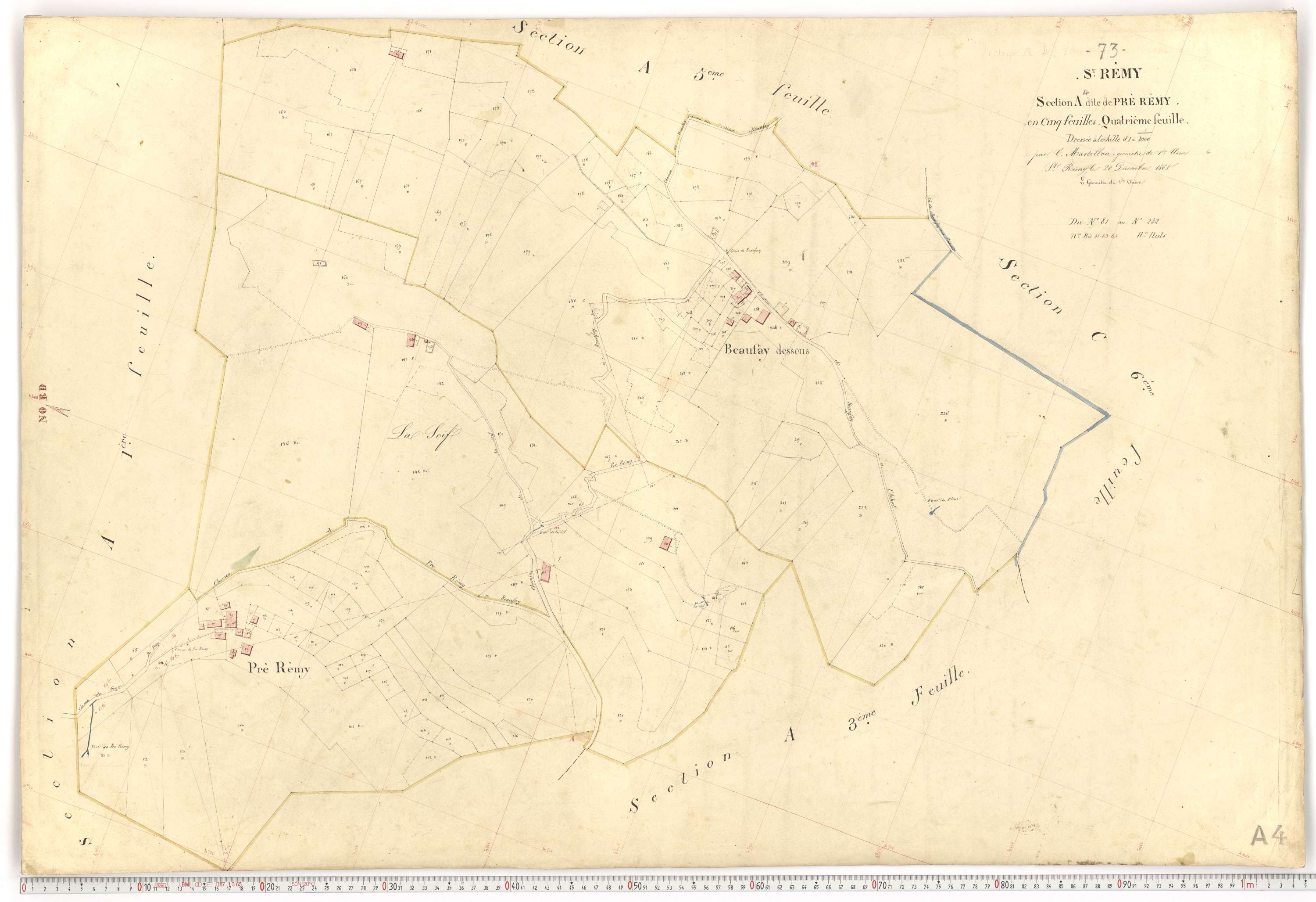Saint-Rémy-de-Maurienne - Plans cadastraux du premier cadastre français.