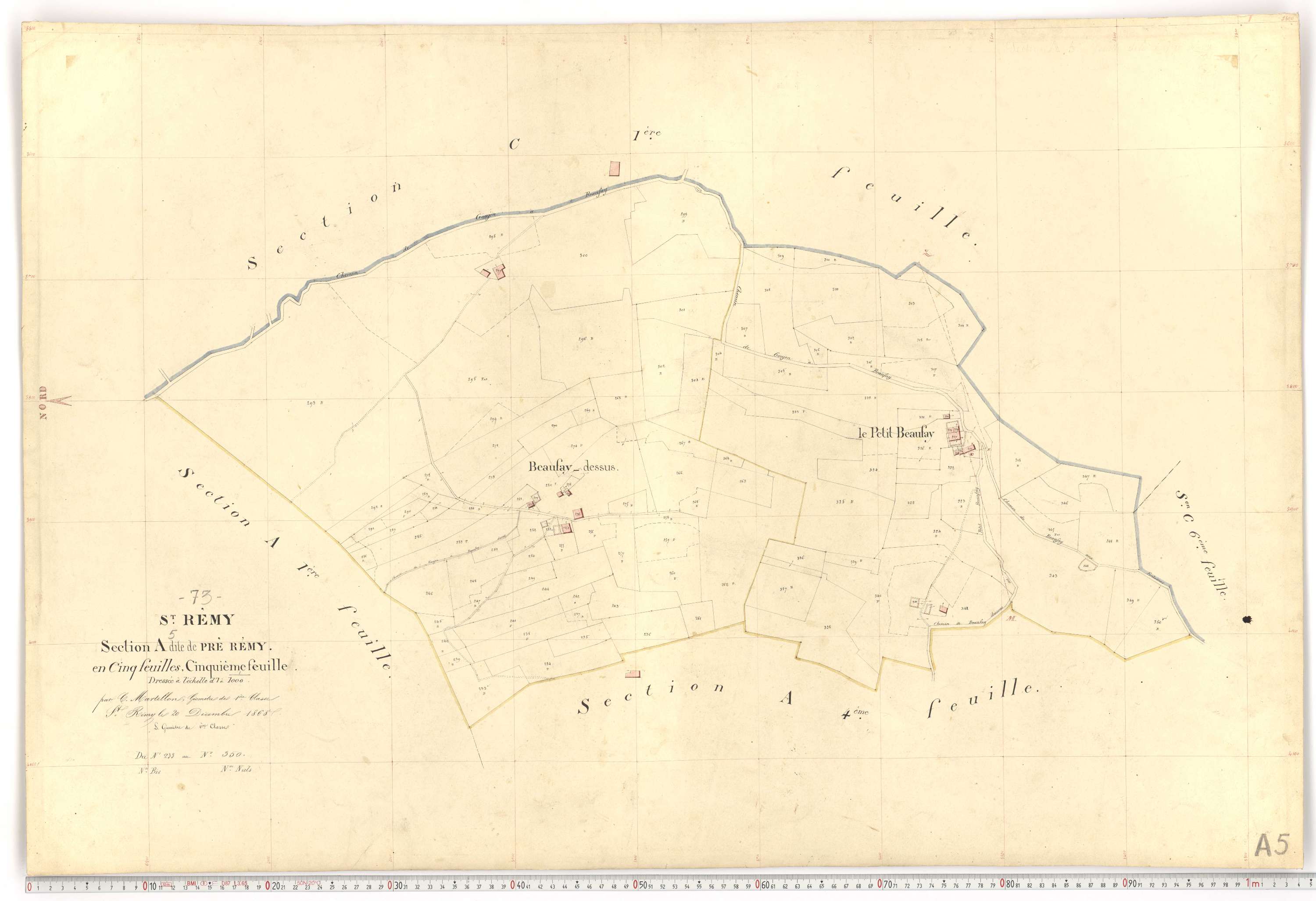 Saint-Rémy-de-Maurienne - Plans cadastraux du premier cadastre français.