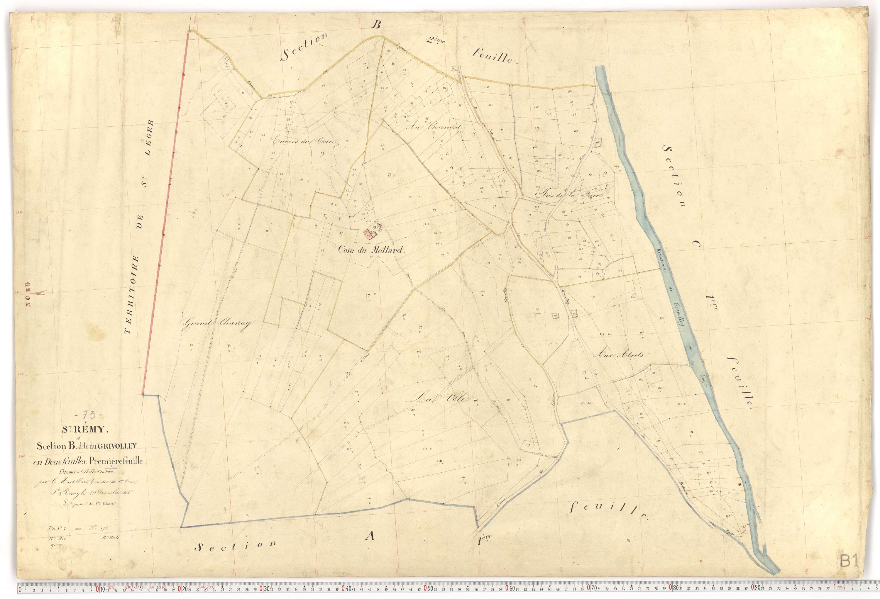 Saint-Rémy-de-Maurienne - Plans cadastraux du premier cadastre français.