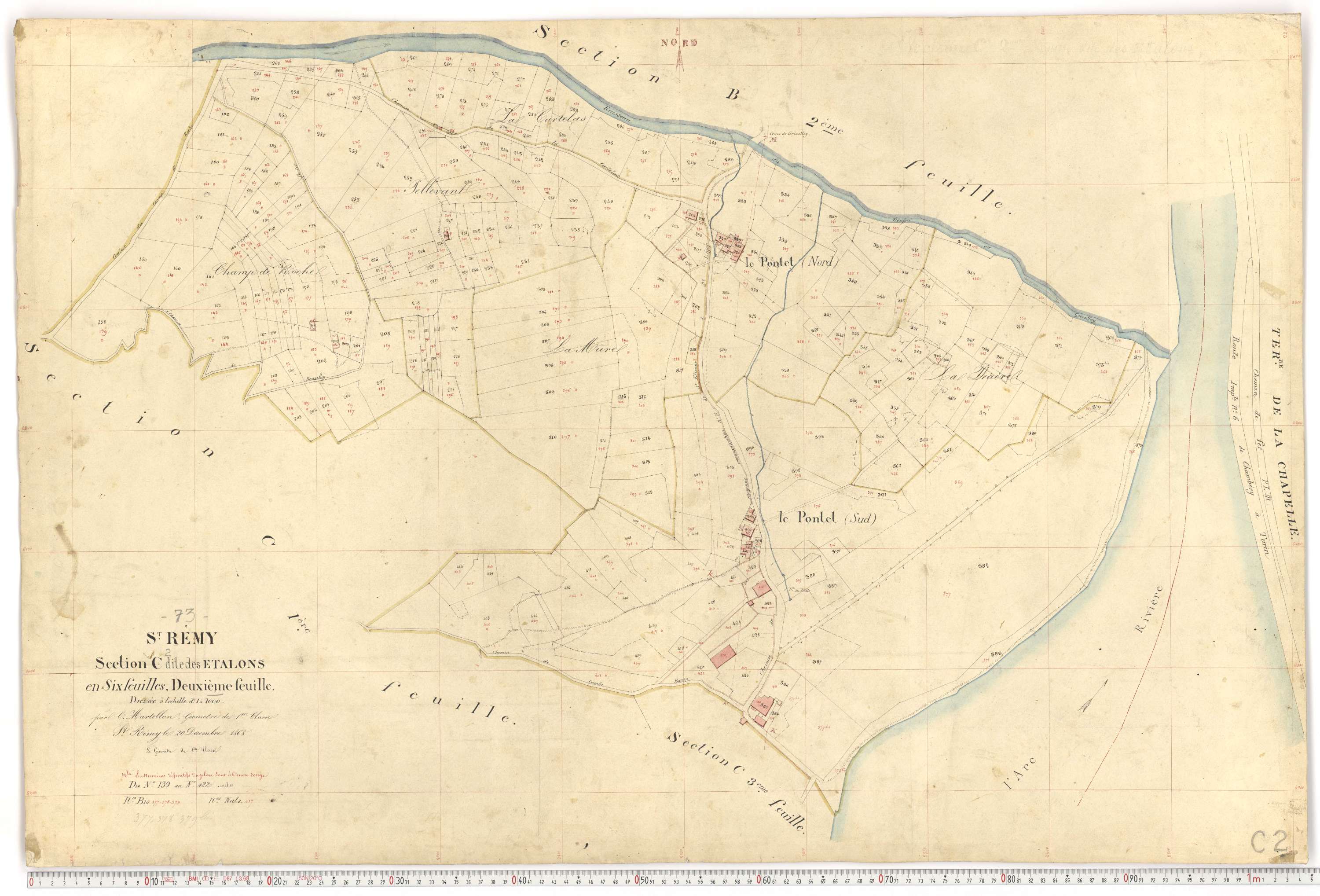 Saint-Rémy-de-Maurienne - Plans cadastraux du premier cadastre français.