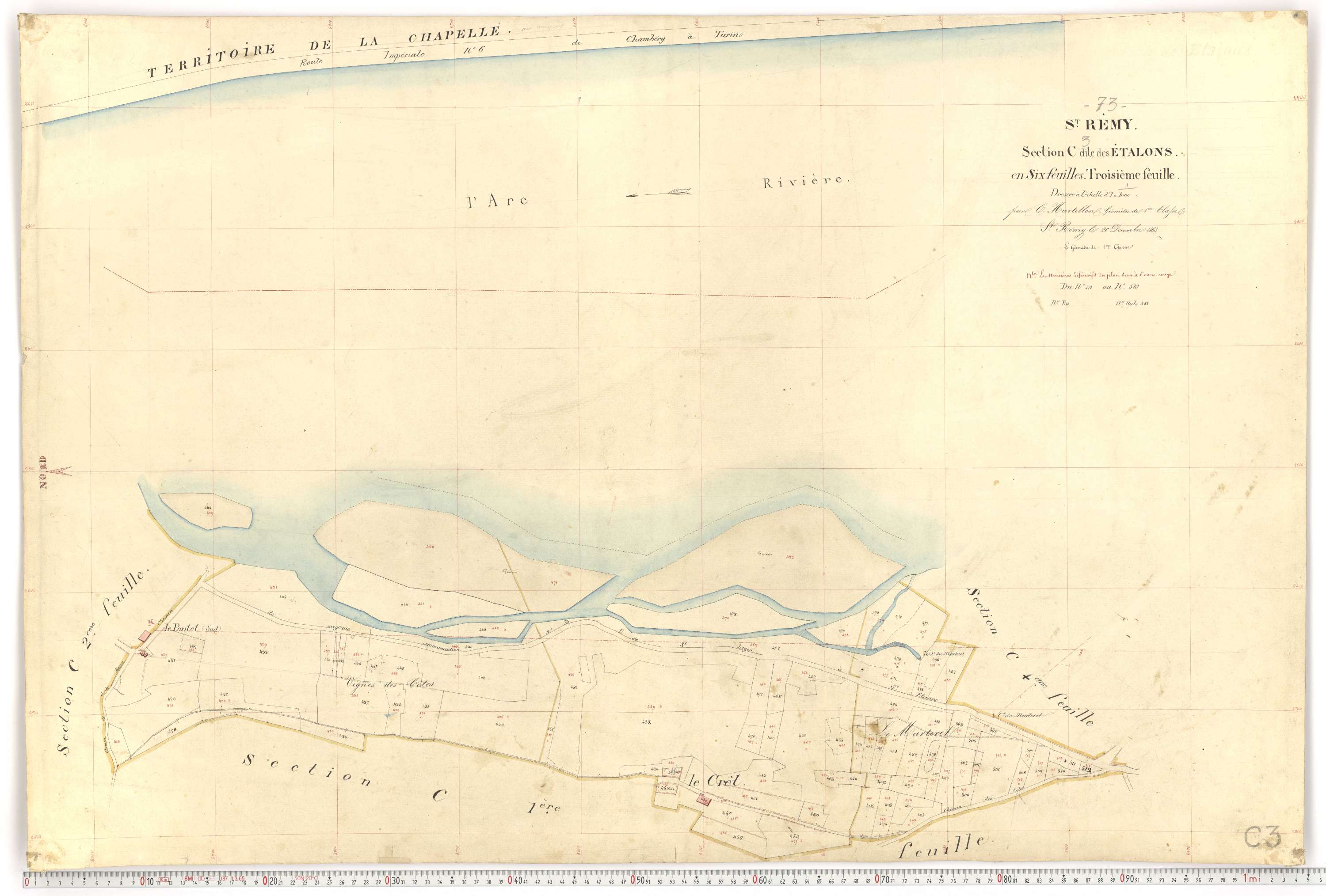 Saint-Rémy-de-Maurienne - Plans cadastraux du premier cadastre français.
