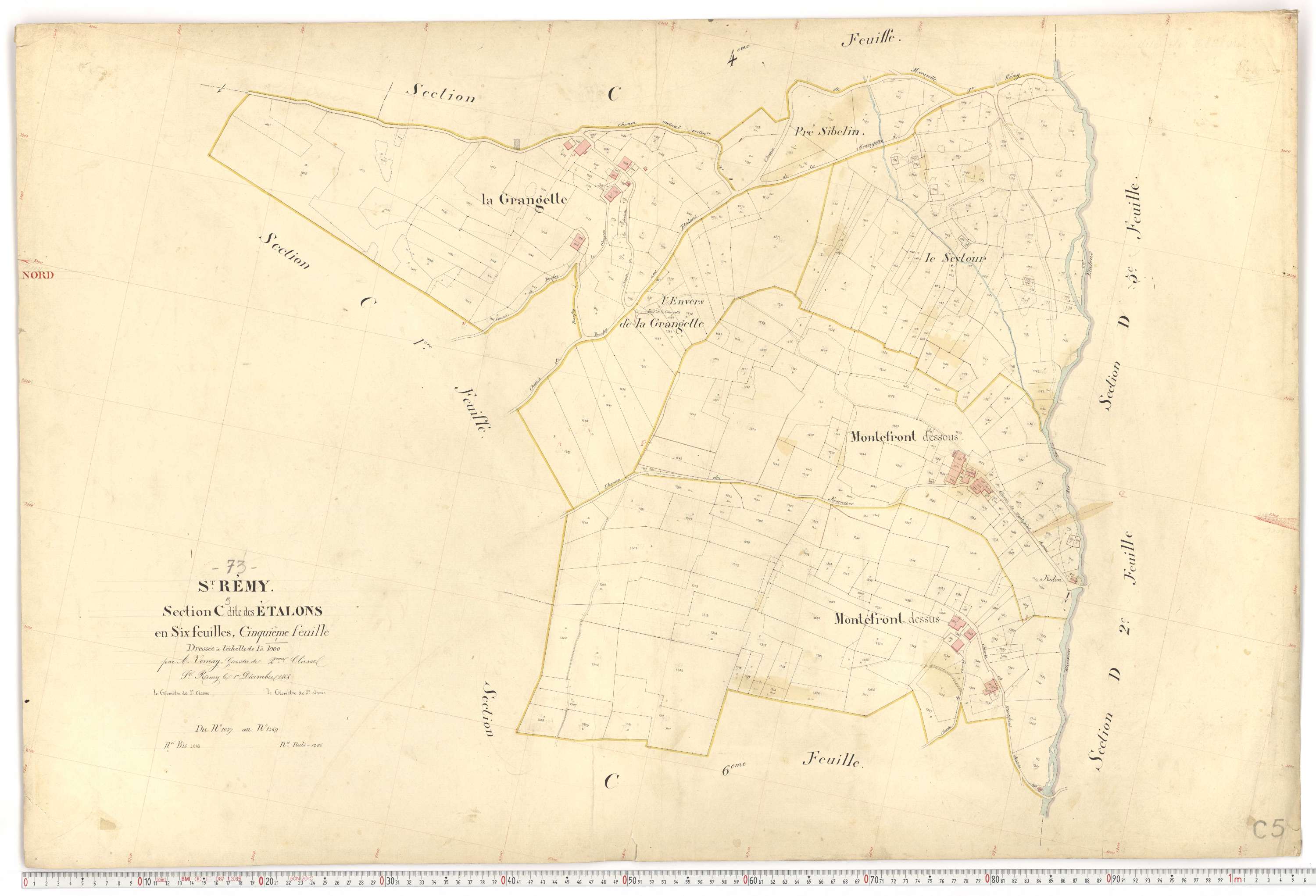 Saint-Rémy-de-Maurienne - Plans cadastraux du premier cadastre français.