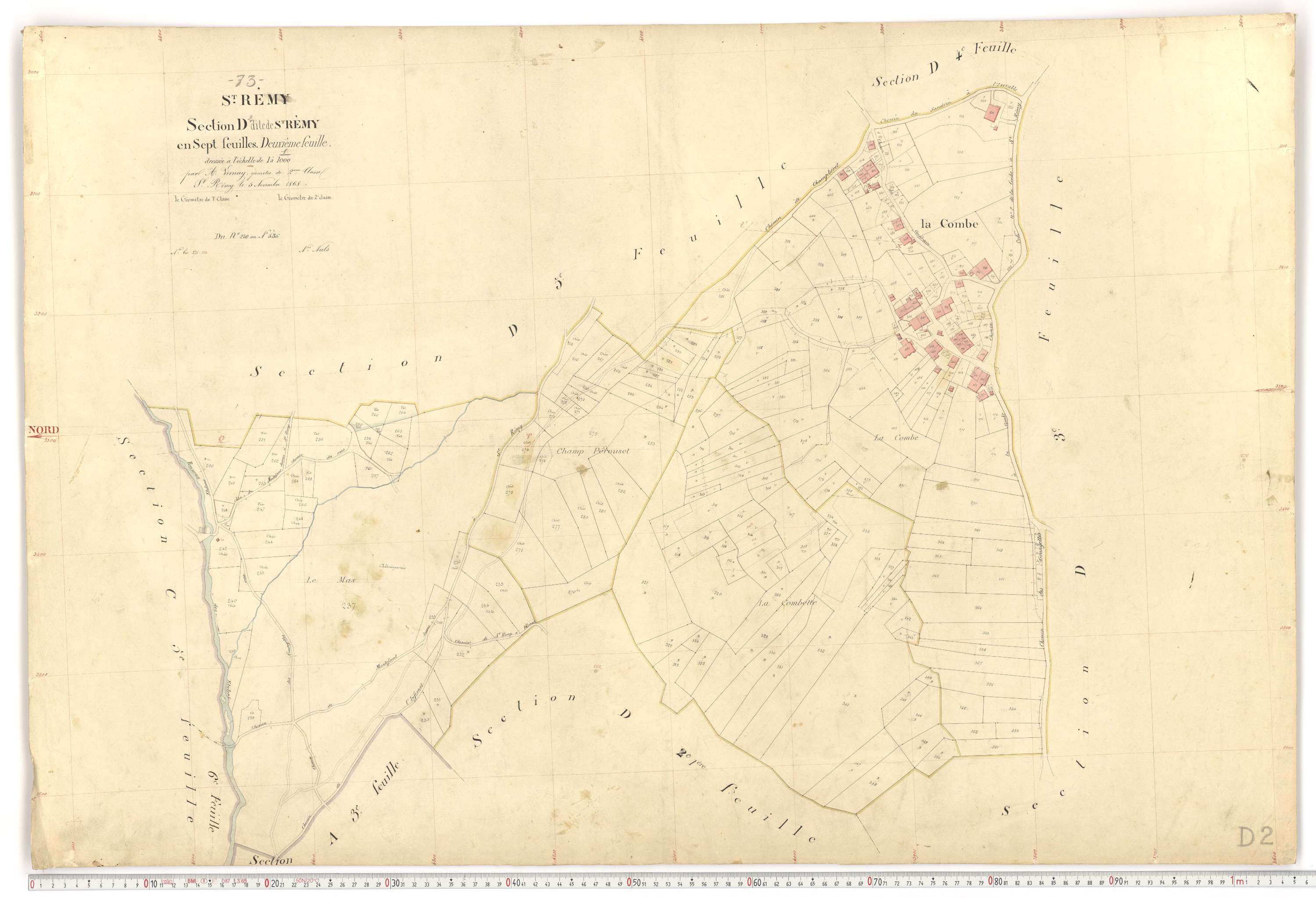 Saint-Rémy-de-Maurienne - Plans cadastraux du premier cadastre français.